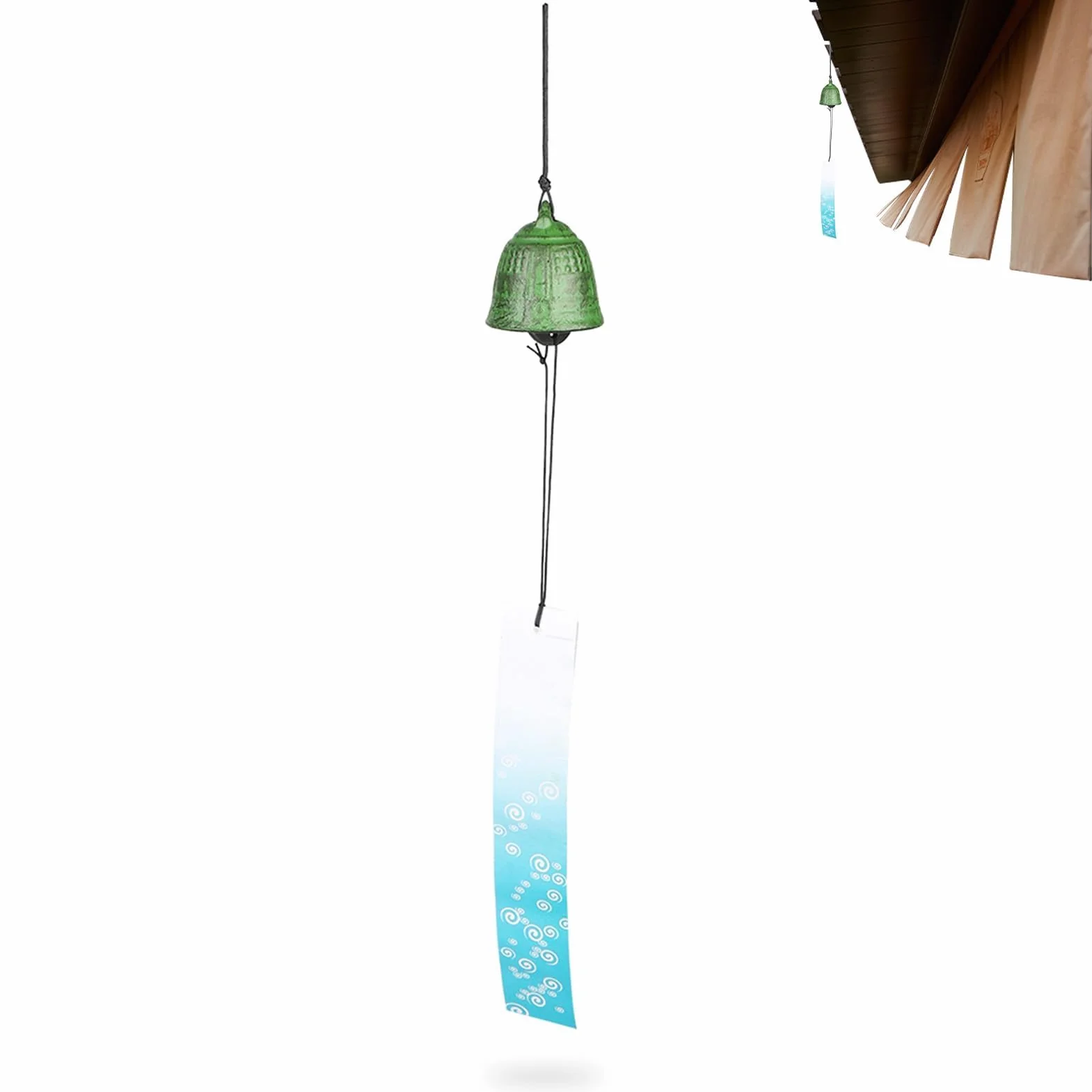 Campanas de Viento Estilo Japonés Furin Nambu Hierro Fundido Feng Shui para Exterior Interior
