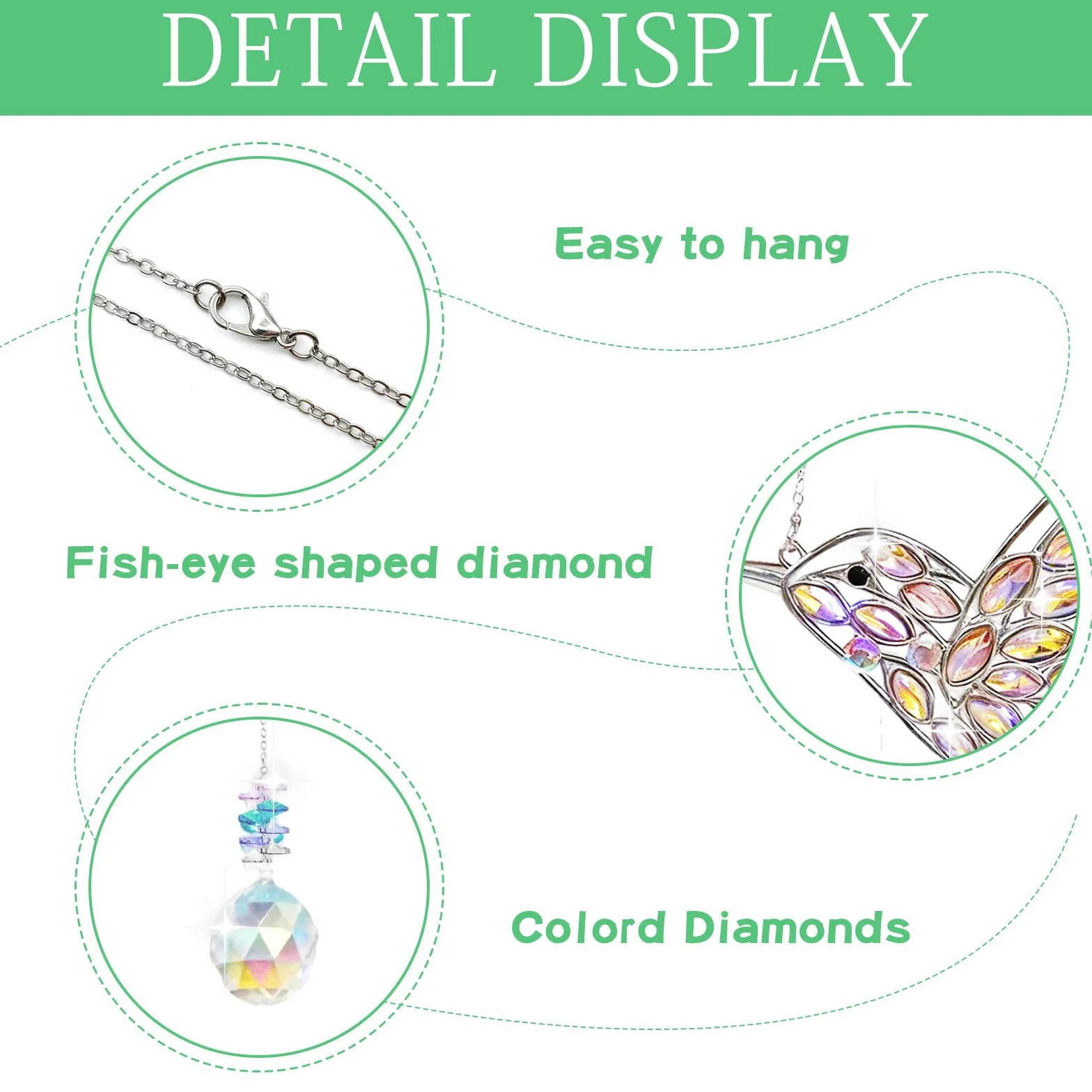 Atrapasueños de Colibrí, Colgante Decorativo para Ventana, Balcón, Jardín