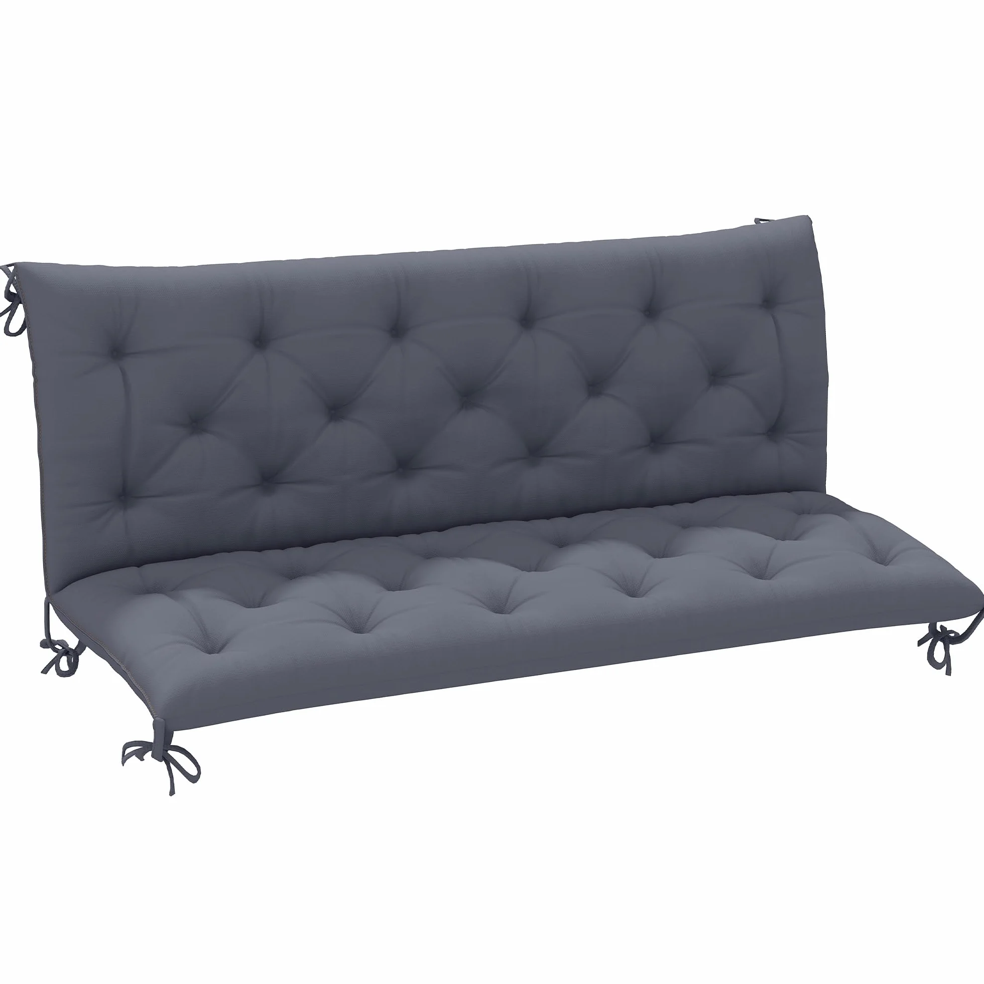 Outsunny Cojín para Banco 150x98x8 cm 3 Plazas Gris Exterior