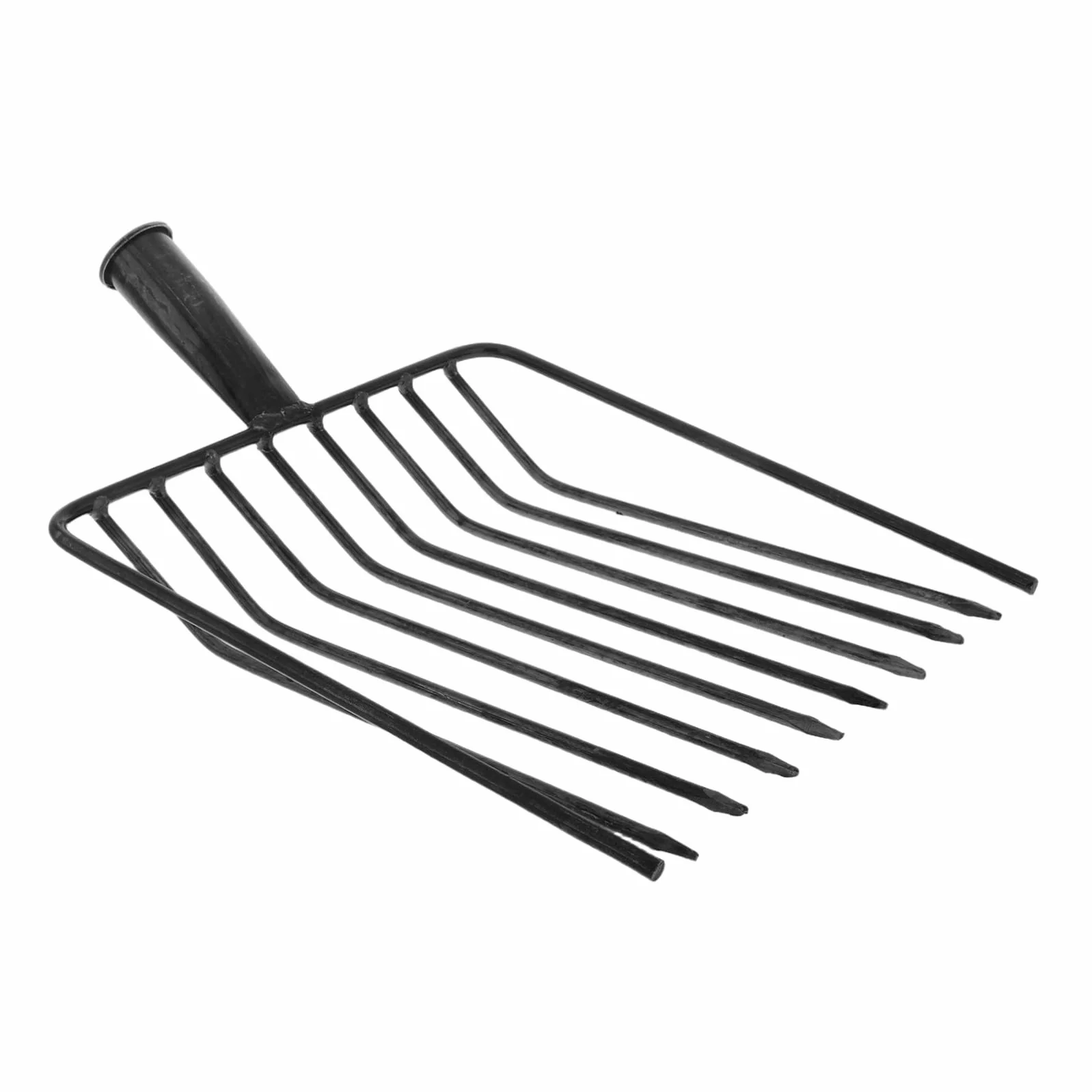 Cabezal de Repuesto con Púas Resistentes para Horquilla de Estiércol para Aflojar el Suelo de Acero Negro Herramienta Agrícola Versátil para Jardinería y Mantenimiento de Césped