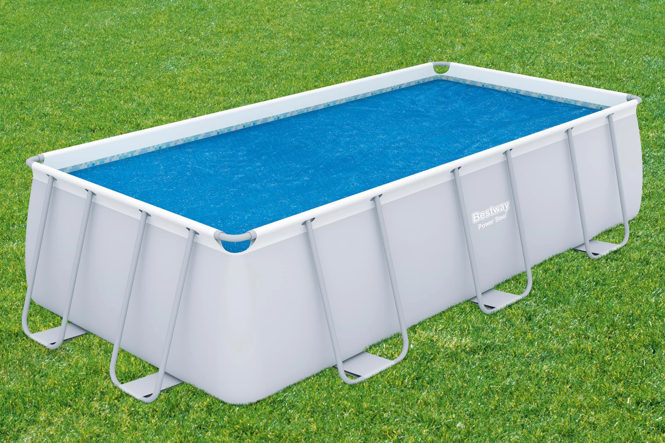 BESTWAY Cobertor Solar Rectangular 380x180 cm Piscinas 404x201 cm Azul