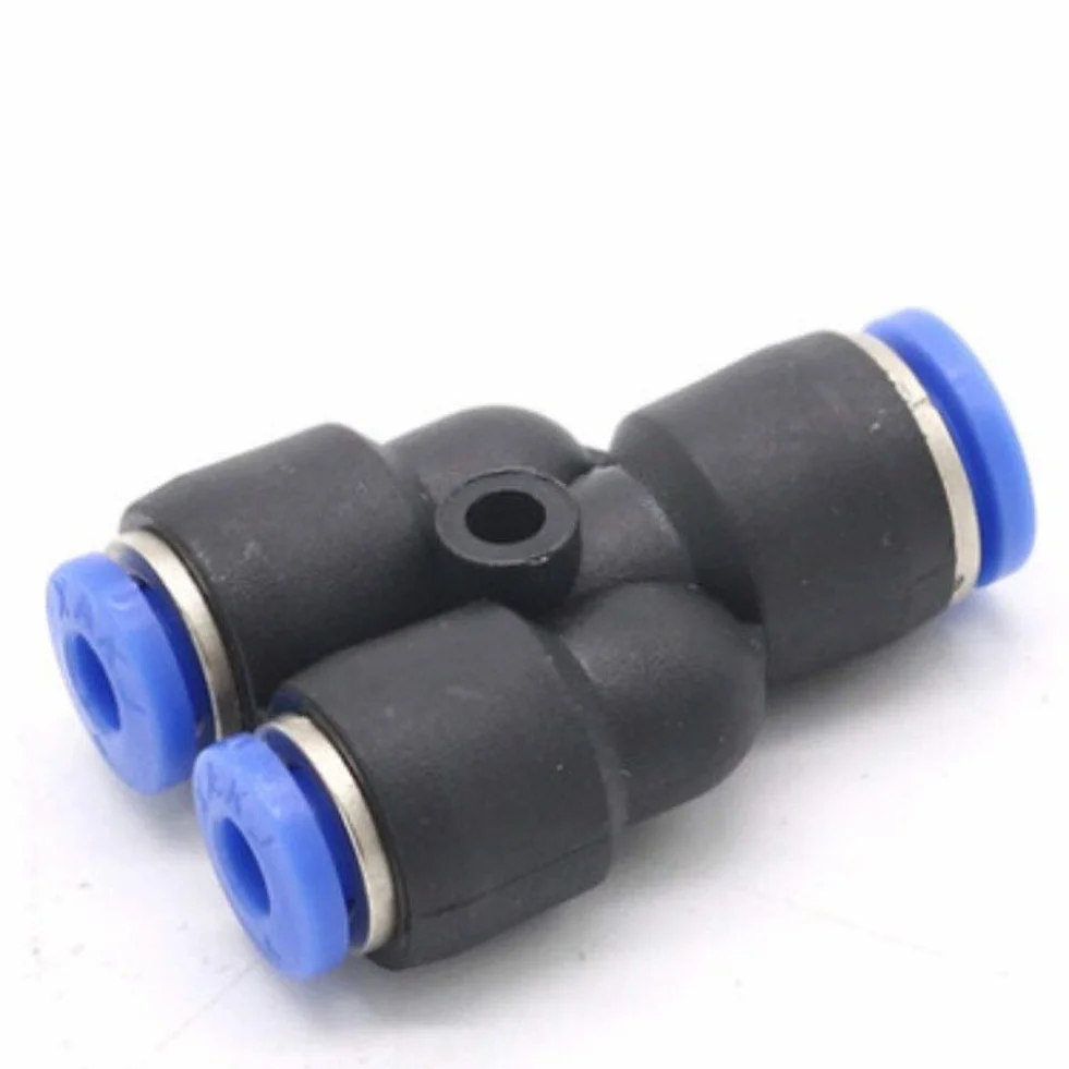 Accesorios para tuberías de riego, 5 uds Y unión en T neumática Montaje a presión OD 4-12mm 1-2 Manguera de latón for riego por Goteo
