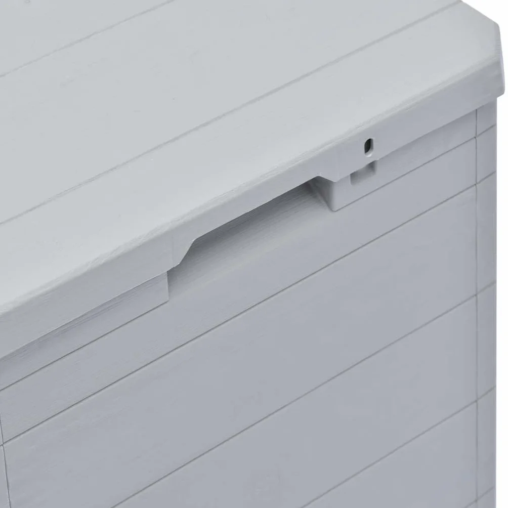 vidaXL Caja de Almacenamiento de Jardín 90 L Gris Claro