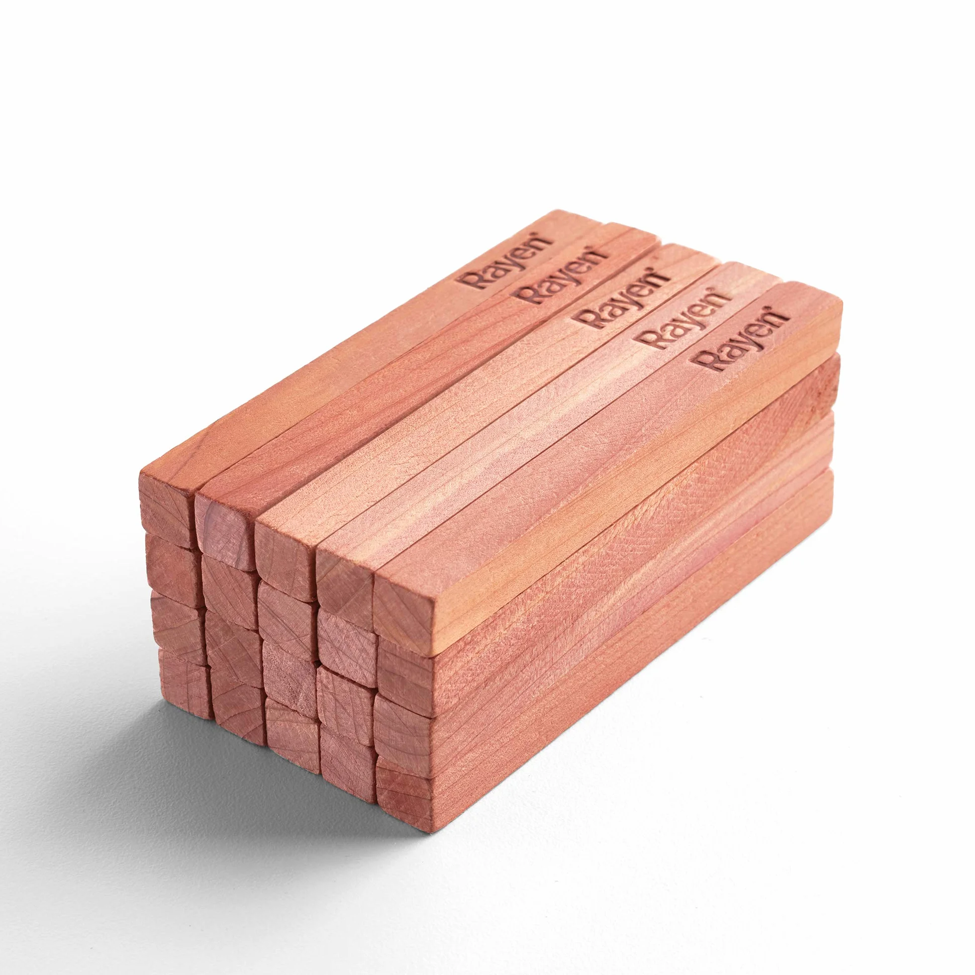 Rayen | Bloque de madera de cedro | Bloques anti-polillas | 100% natura | Elimina el moho y el olor | Dimensiones: 10 x 1 x 1cm | Pack de 20 unidades