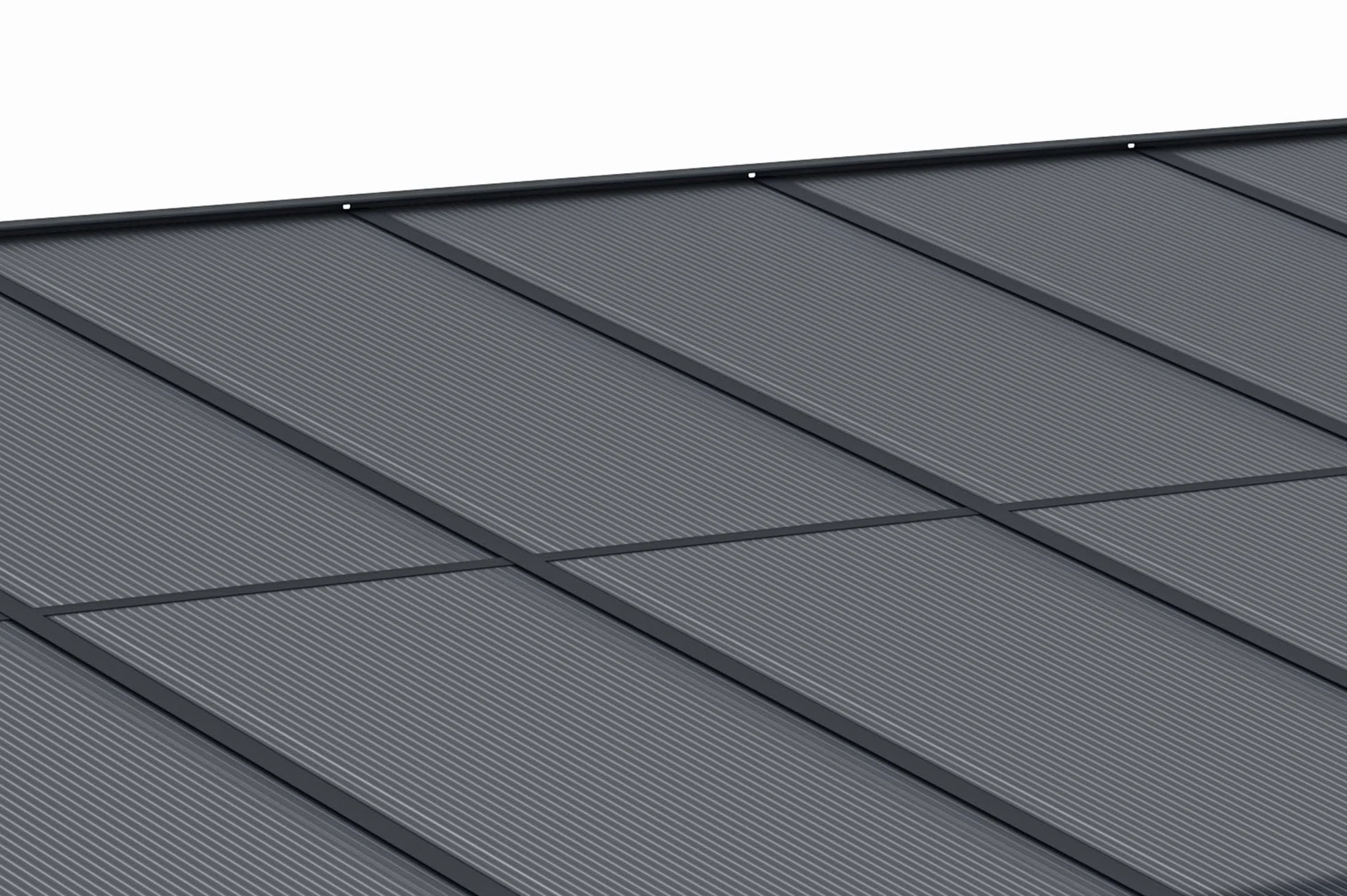Cazeboo Carport Pérgola Adosada 15m² KLEO 5x3m Aluminio Gris