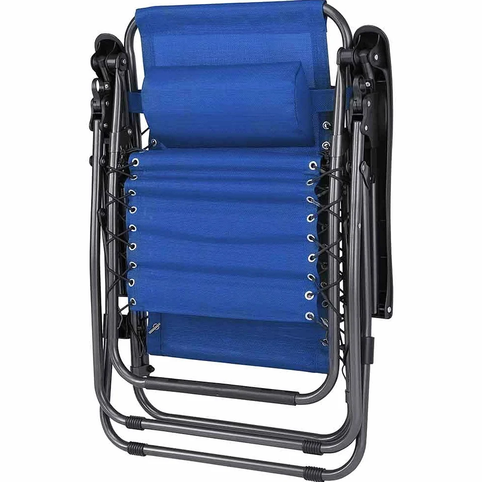 BAKAJI Silla de Gravedad Cero, Tumbona de jardín, sillón Relax Plegable, Ahorra Espacio con Bandeja Tubular de Acero de 22 mm, reclinable, Tejido de textilene Transpirable, terraza, Piscina Exterior