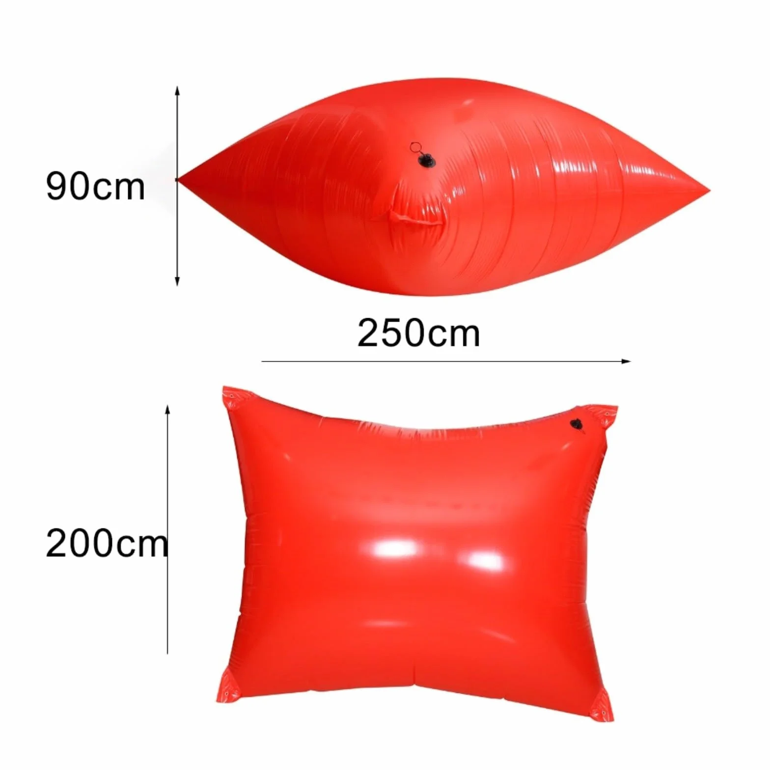 RichVibe Almohada de piscina roja PVC resistente al frío 200x250x90 cm para cierre de invierno