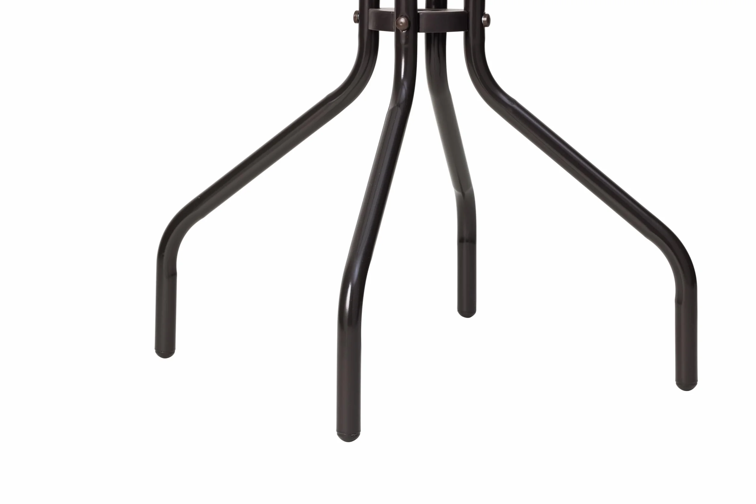 Mesa Bistró Plegable Acero Recubrimiento Polvo Vidrio Templado 60x70 cm Marrón Exterior