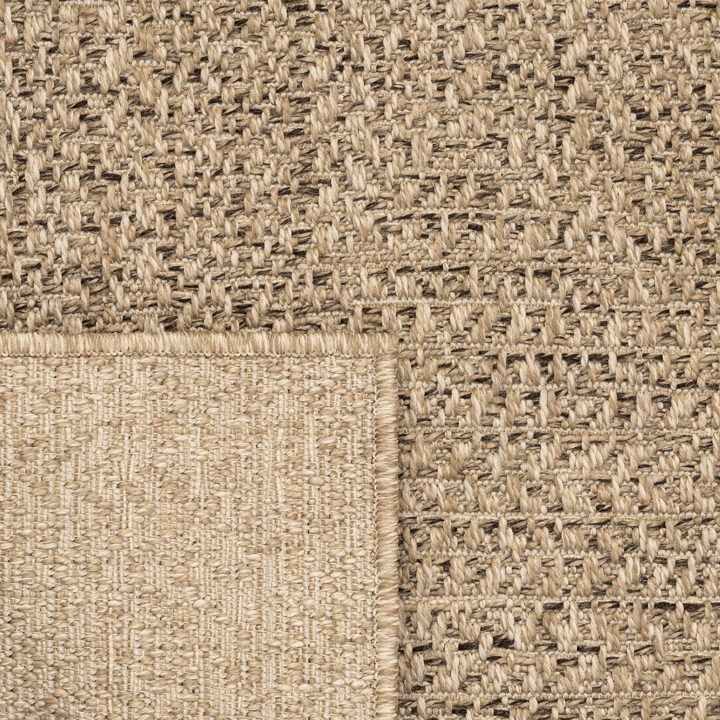 Alfombra Exterior Grande Moderna Resistente Aspecto de Yute 240x340 cm