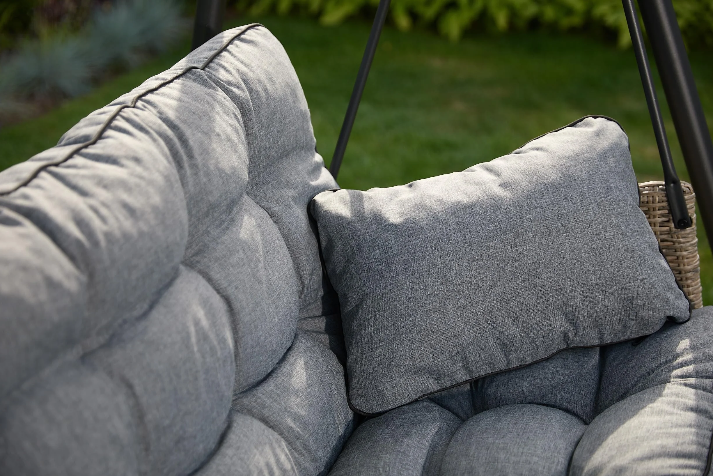 Cojín para Banco Impermeable 180 cm Grafito - Cojines Blandos de Asiento y Respaldo