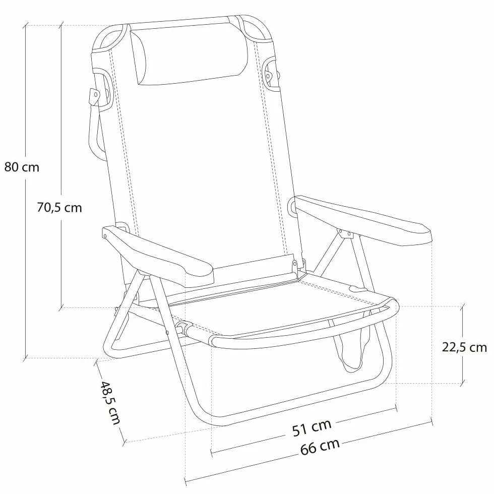 LOLAhome Silla Playa Plegable Ligera Portátil Reclinable 4 Posiciones Cojín Camping Piscina Terraza Jardín Aguamarina