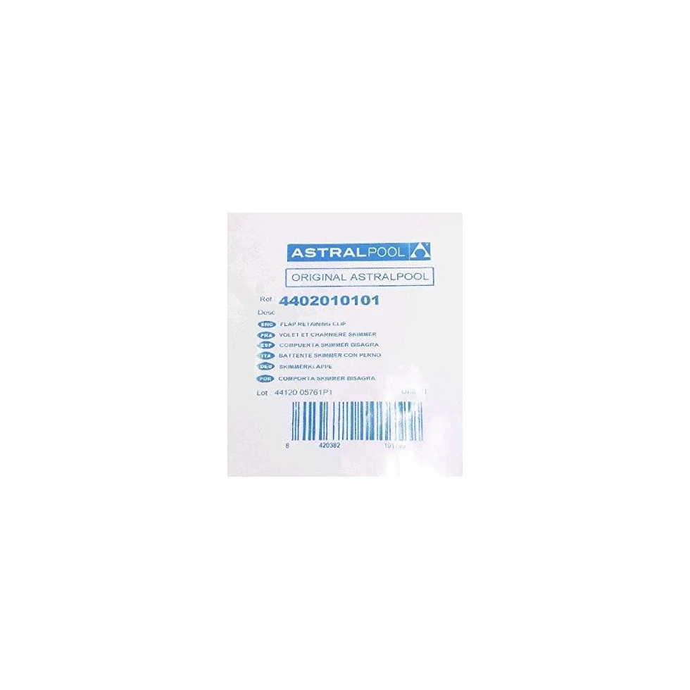 AstralPool Compuerta skimmer con bisagra blanco 19,5x13,5 cm recambio original