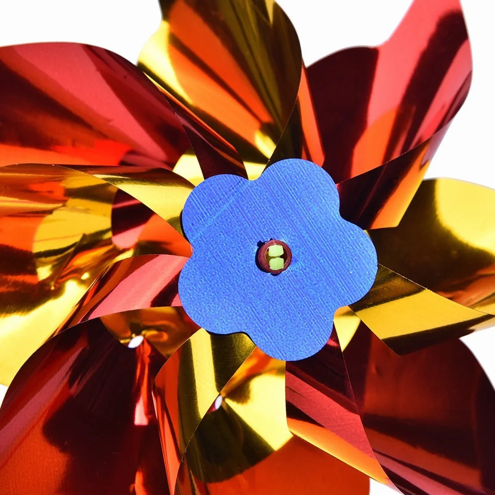 36 Piezas Molino de Viento Plástico Arco Iris Juguete Decoración Jardín Césped