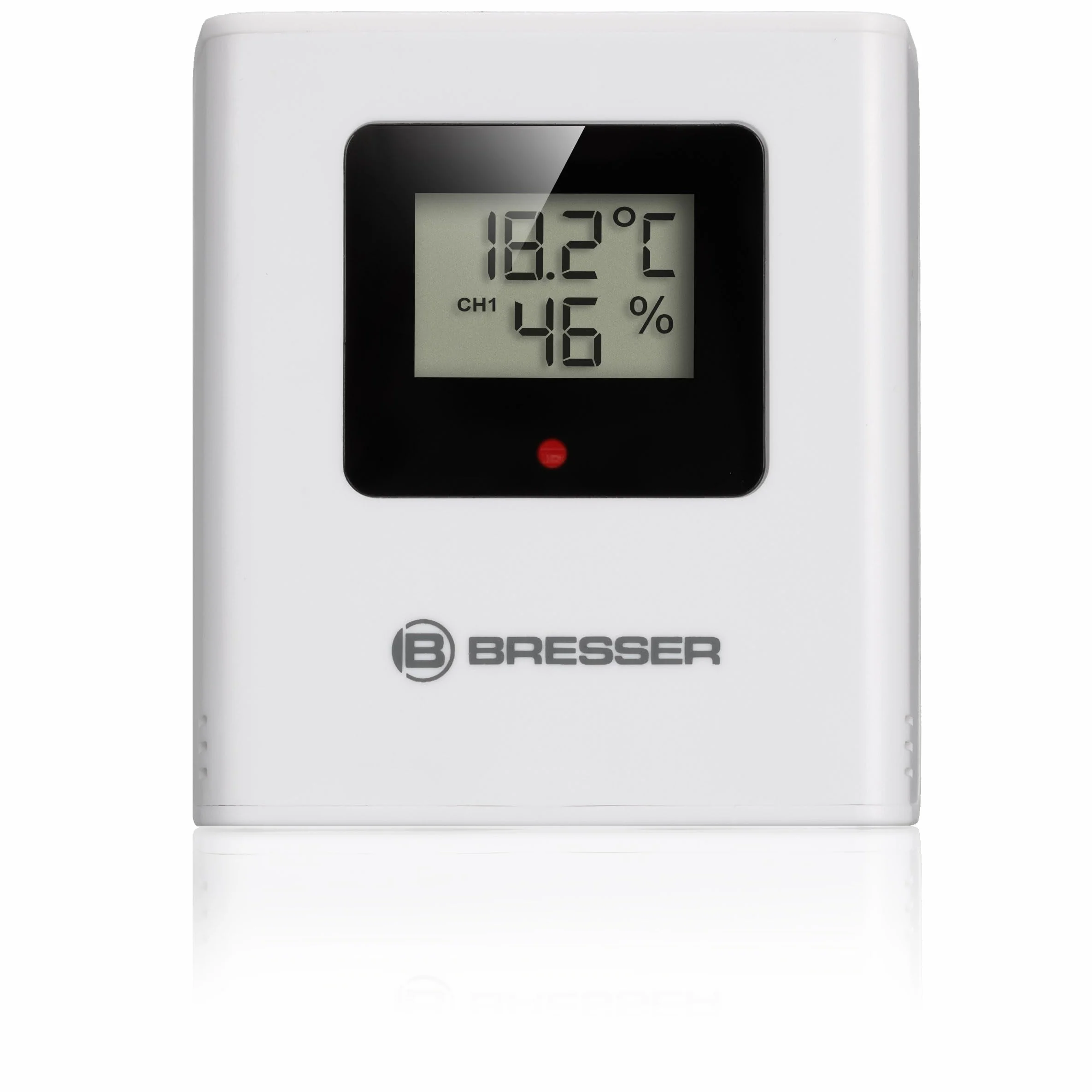 Bresser Inalámbrico Sensor Termo-Higro con Pantalla LCD Temperatura Humedad Alcance 80m IP44 Estación Meteorológica