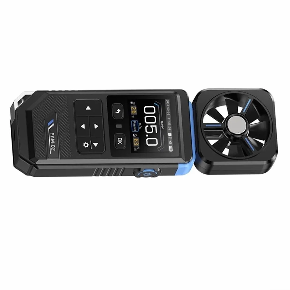 Termómetro higrómetro anemómetro profesional 3 en 1 FAM-02 medidor digital velocidad viento HVAC