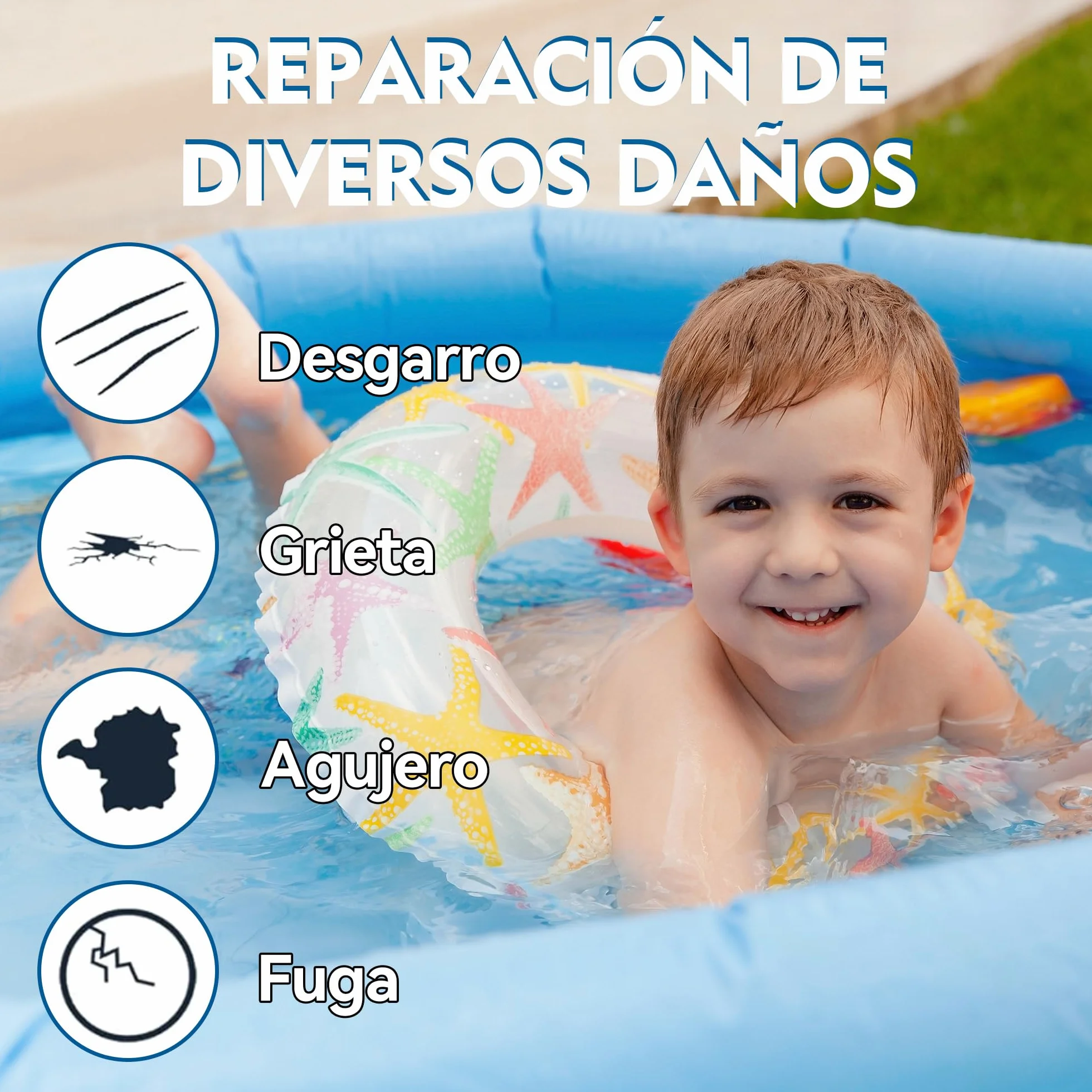Pegamento para Piscinas Desmontables y Liners, Adhesivo PVC para Reparar Artículos Inflables