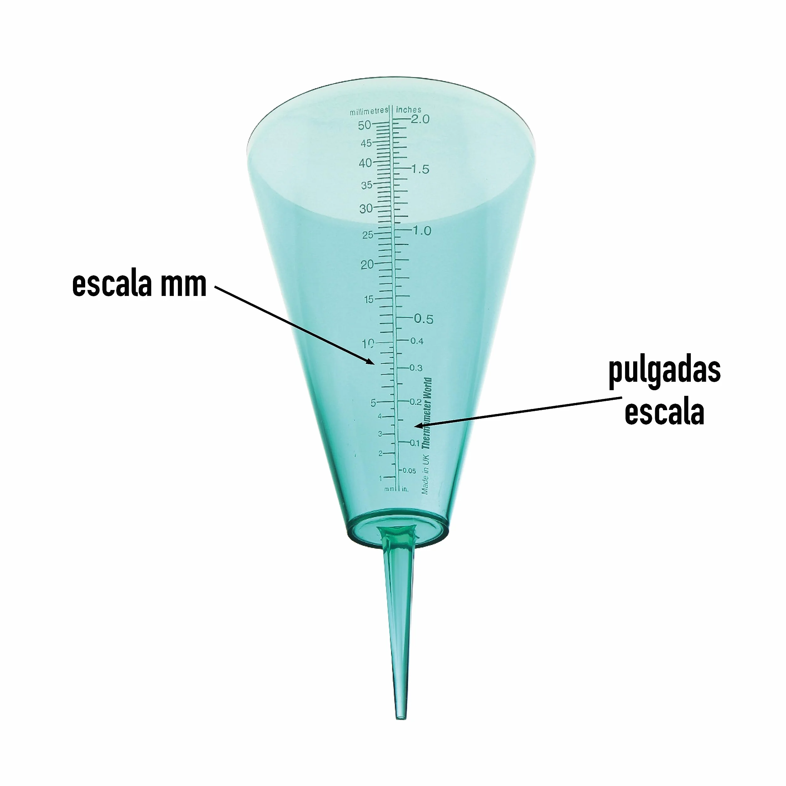 Pluviómetro de Exterior para Jardín con Escala de Lectura Fácil