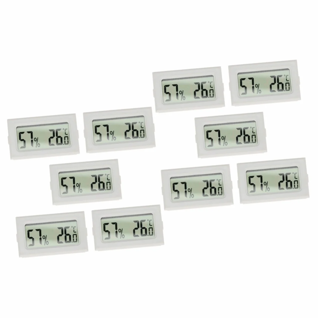 YARNOW 10piezas Higrómetro Digital Inalámbrico Mini Para Reptiles Medidor De Temperatura y Humedad Monitor De Para Acuarios y Terrarios De Actualización Cada Segundos Pantalla Clara