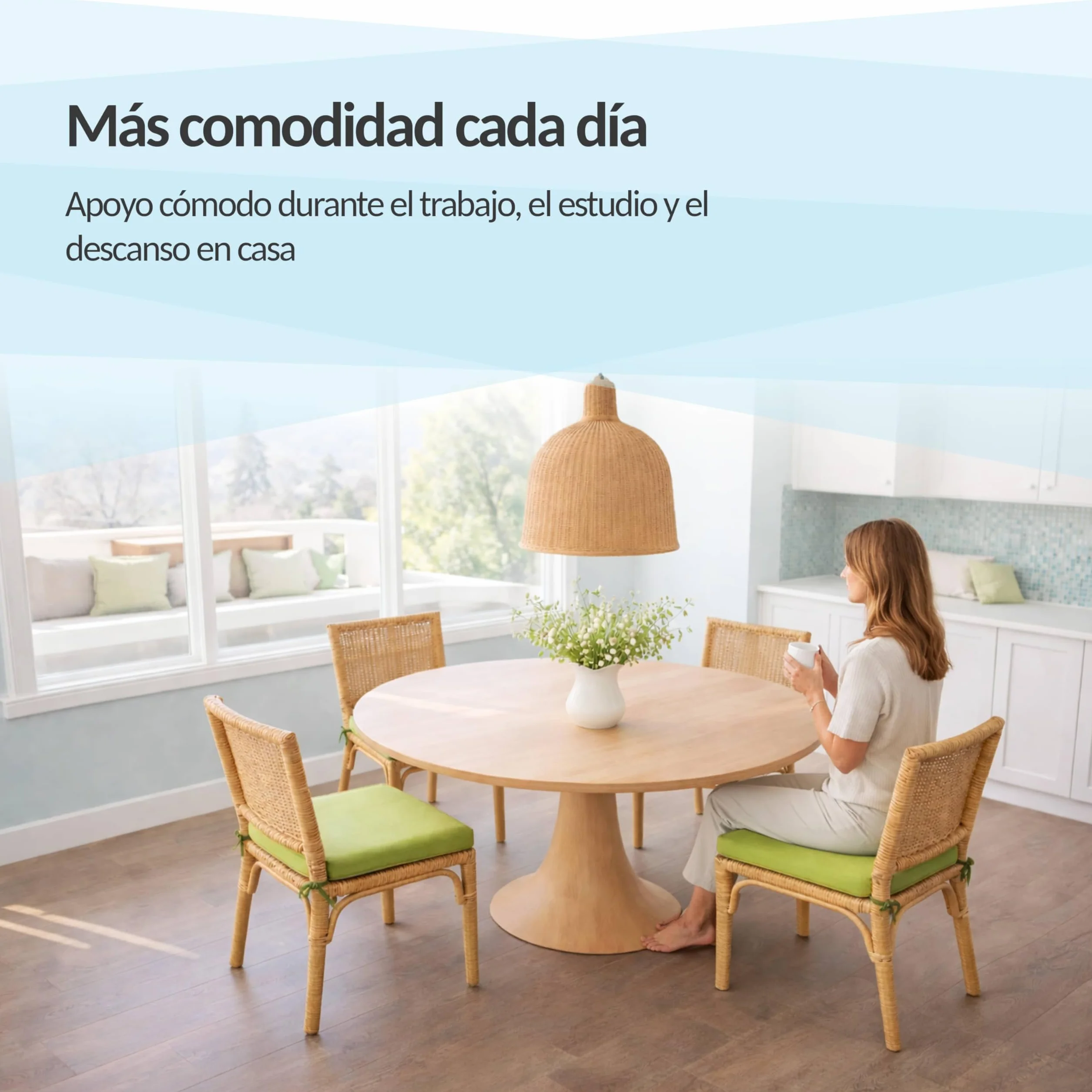 POKAR Cojín de Banco 100x40 cm Funda Extraíble Cintas Antideslizantes Oeko-Tex Antracita