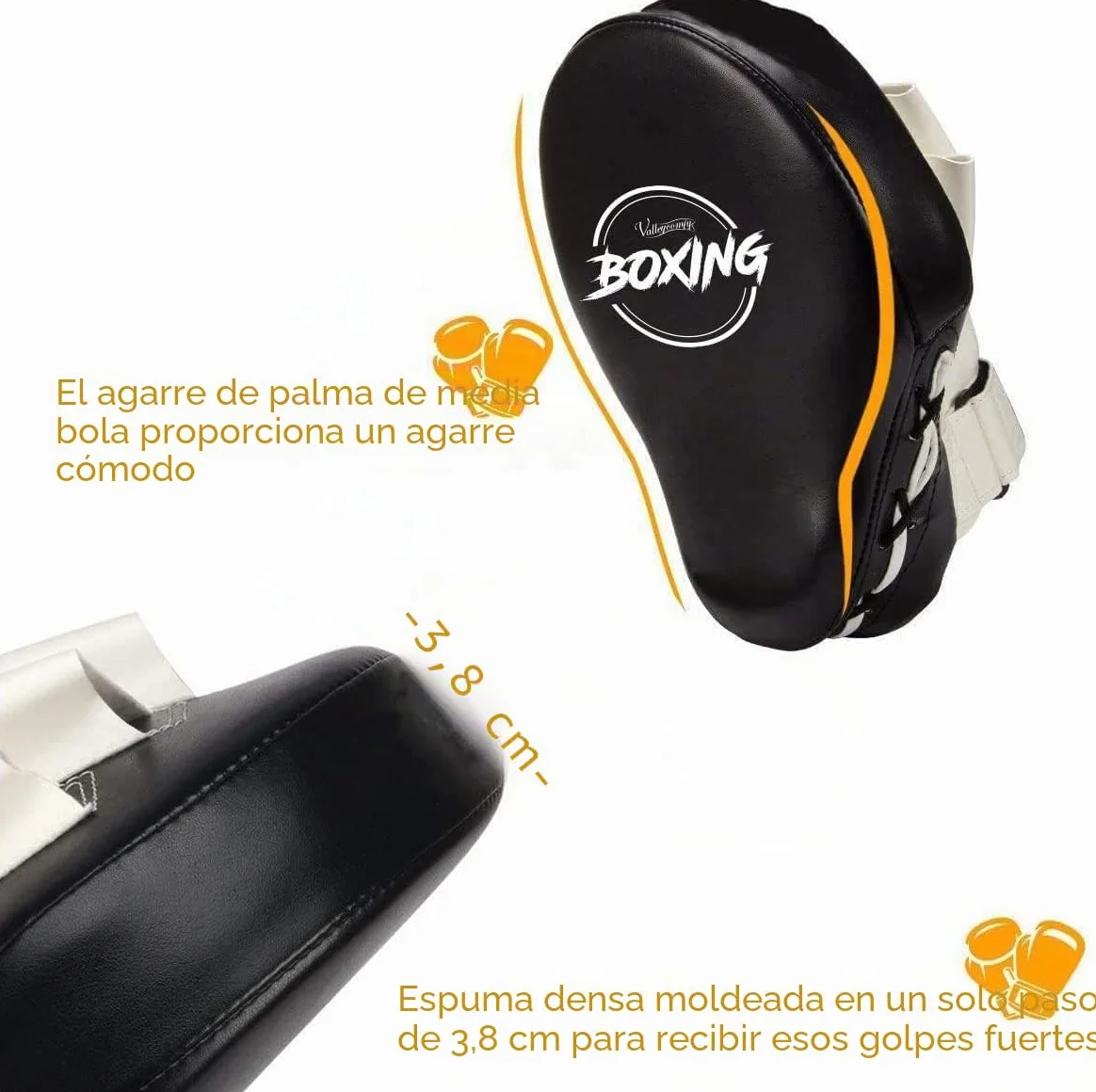 Valleycomfy Manoplas de Boxeo curvadas Piel sintética Entrenamiento
