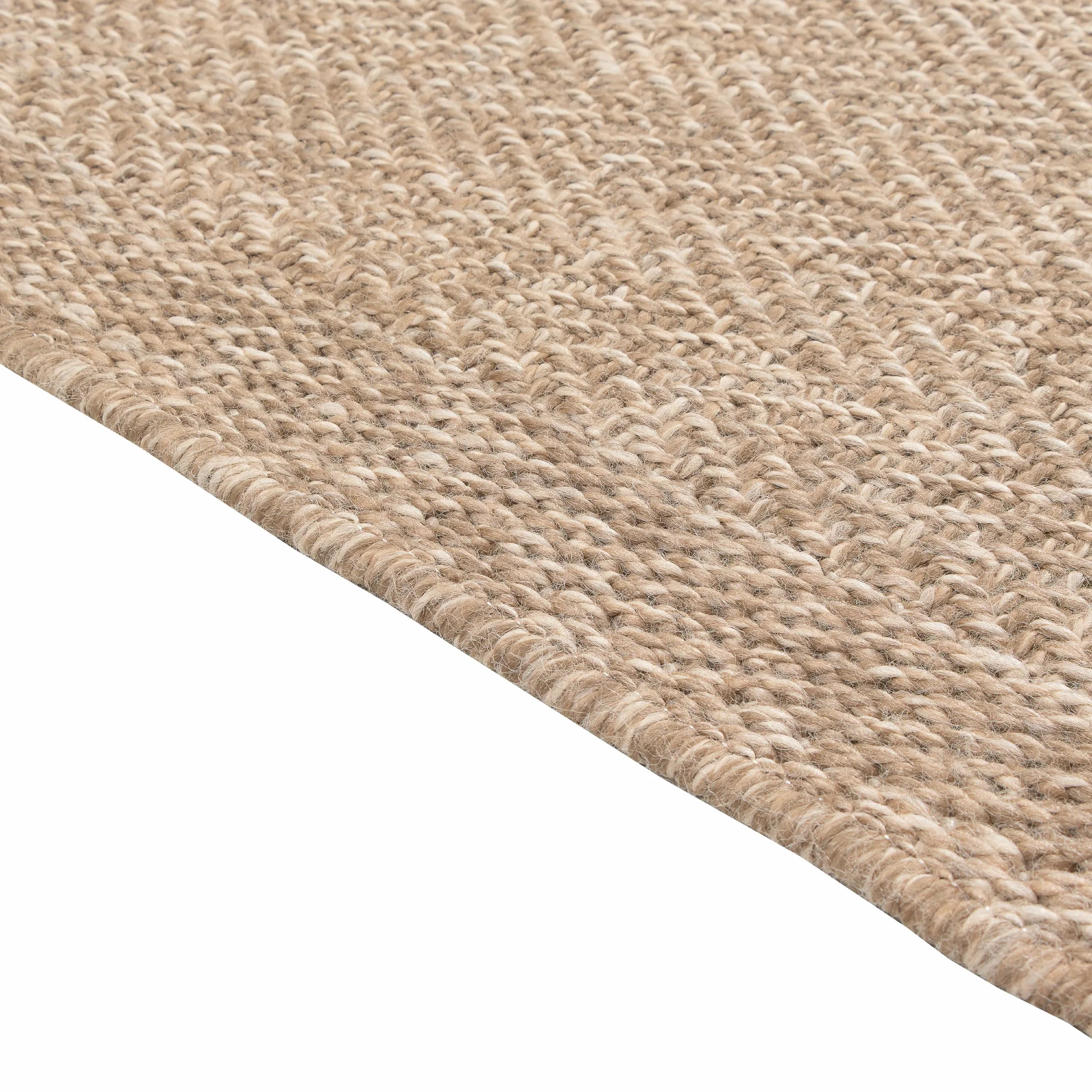 Alfombra para Exteriores Resistente a la Intemperie Aspecto Sisal 200 x 290 cm Beige Natural