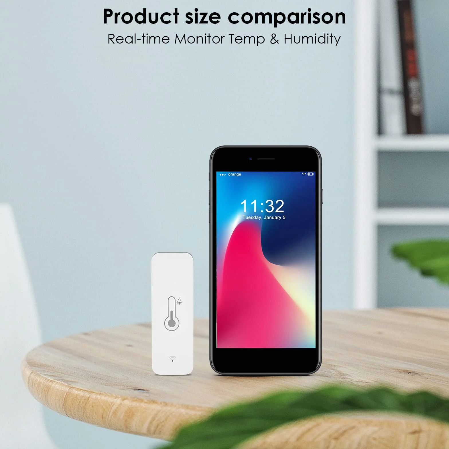 Towwoo Temperatura Humedad Wifi Sensor Inalámbrico, Termómetro Higrómetro Inteligente con Alarma Tuya Alexa