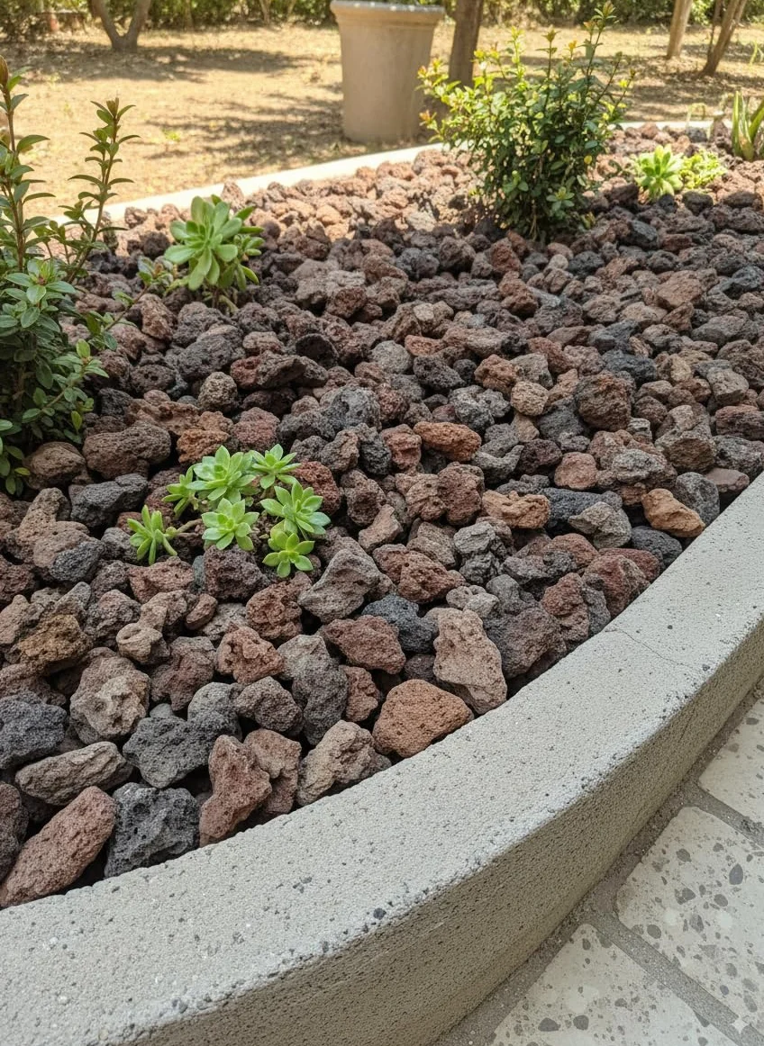 Piedra Volcánica Roja 25/50 mm Decoración Jardín Macetas 10L