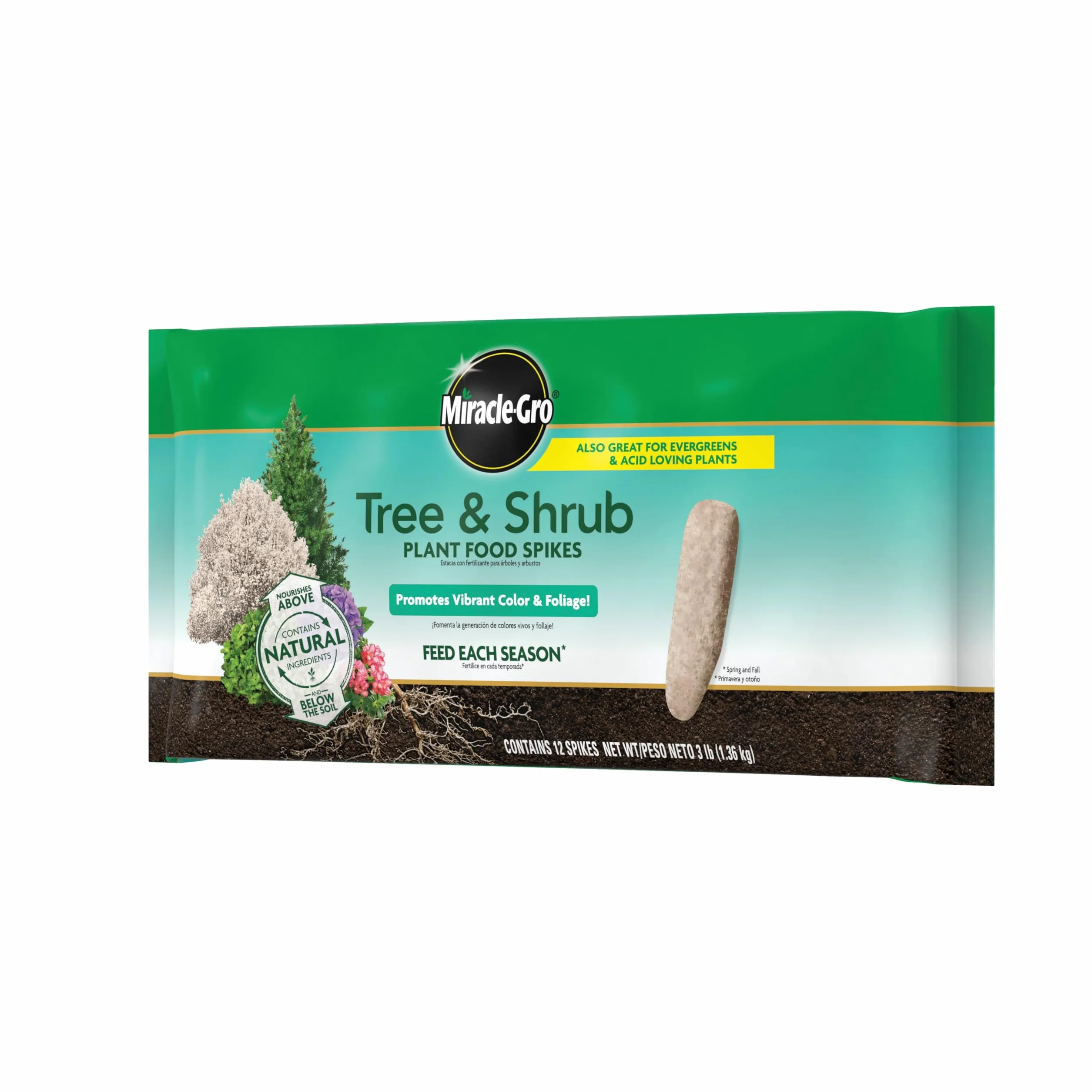 Miracle-Gro Puntas nutrientes para plantas de árboles y arbustos