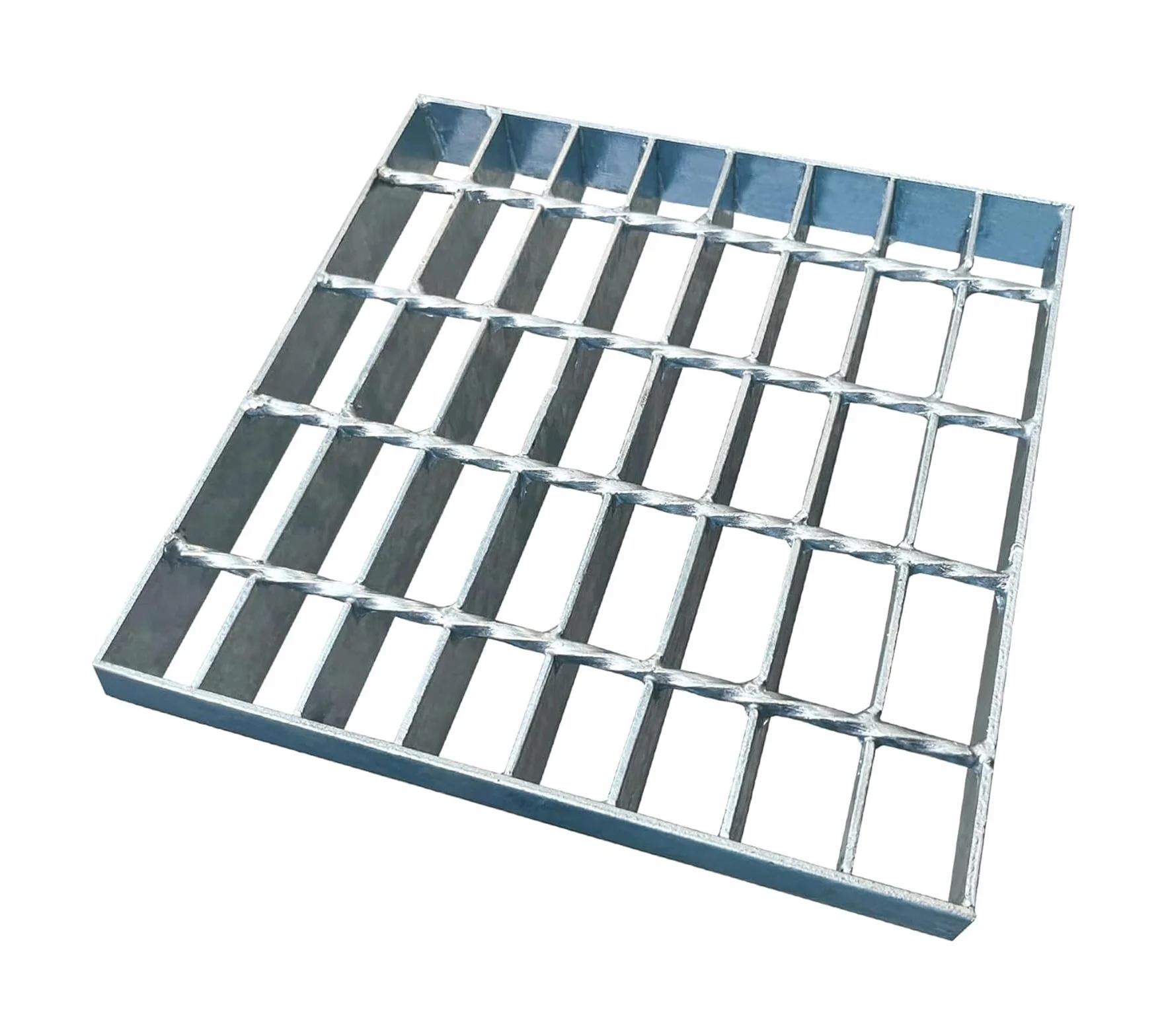 Rejilla de desagüe galvanizado 226 x 226 x 30 mm para piscina MW 25/45 mm cuadrada