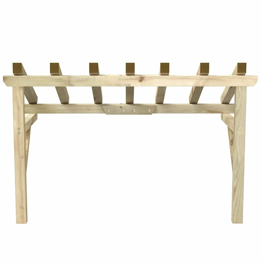 Pérgola de Puerta Madera Maciza de Pino 200x100x100 cm, Casa y jardín Jardín Artículos de Exterior Toldos, Verde, 17.2kg