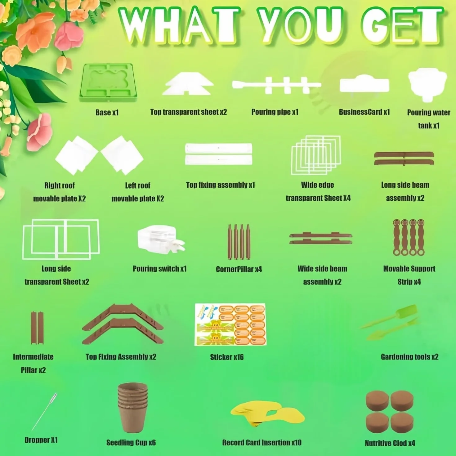 KAHEIGN Kit de Cultivo de Plantas para Niños, Mini Invernadero con Sistema de Riego