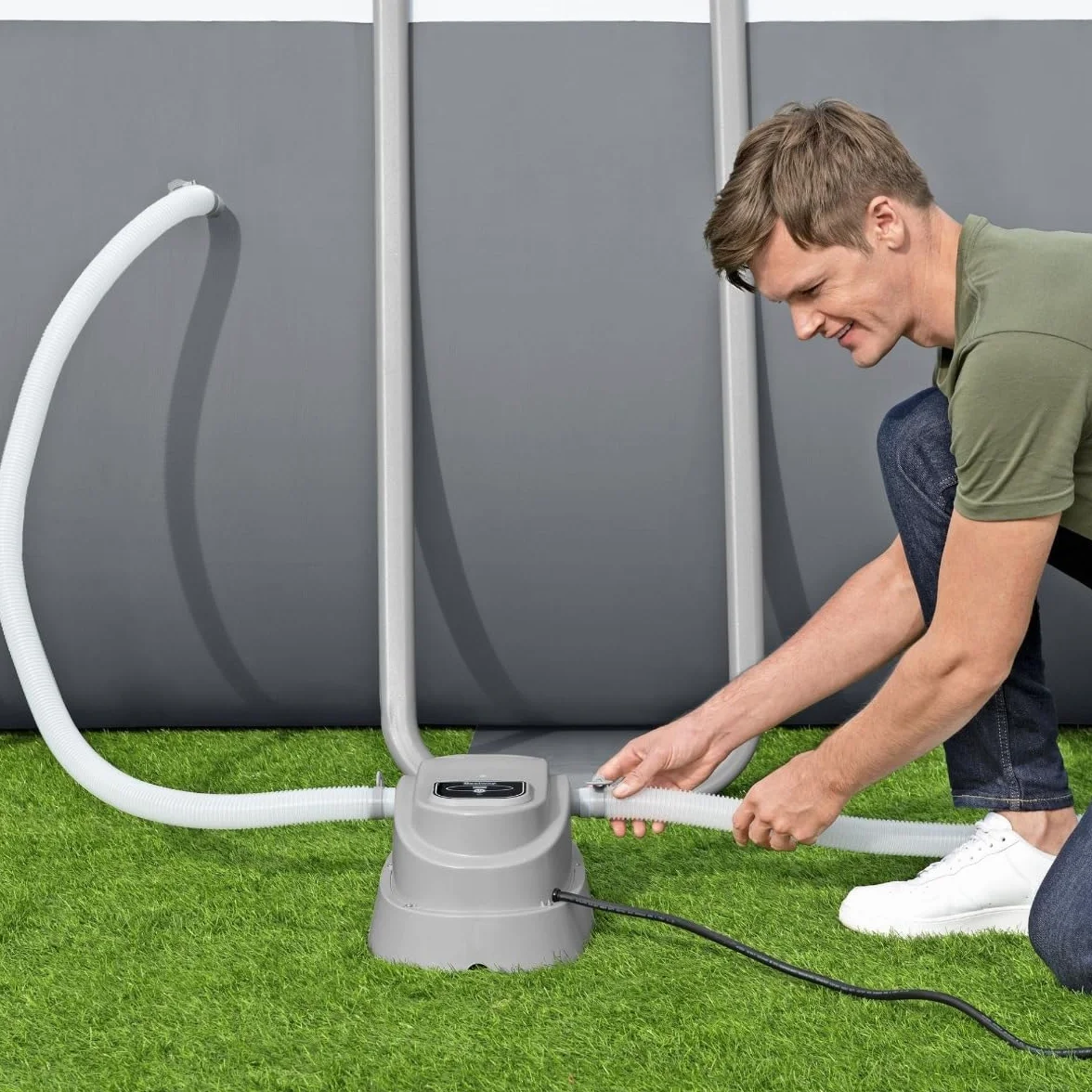Bestway Calentador de Piscina para Piscinas elevadas de 15 pies Gris