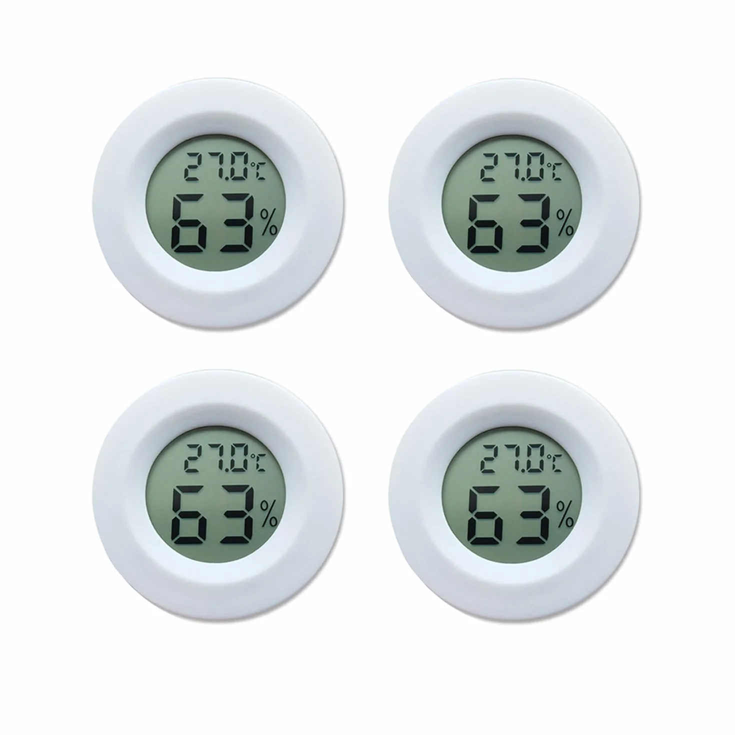Termómetro Higrómetro para Interiores, Monitor de Temperatura de Alta Precisión, Mini Higrómetro, Paquete de 4