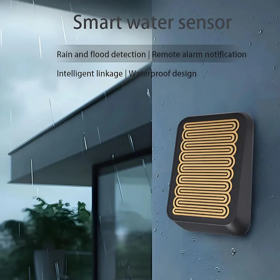 Sensor de lluvia inteligente Zigbee para exteriores, inalámbrico, resistente al agua