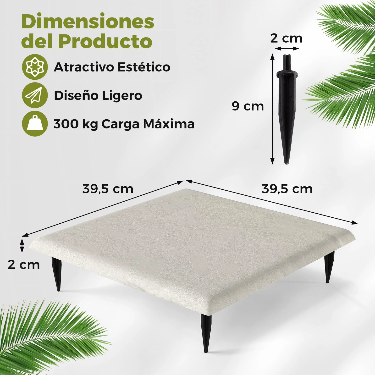 COSTWAY 16 Peldaños Piedras Decorativas para Pasarelas de Jardín, Pavimento Exterior, Beige 39,5 x 39,5 cm