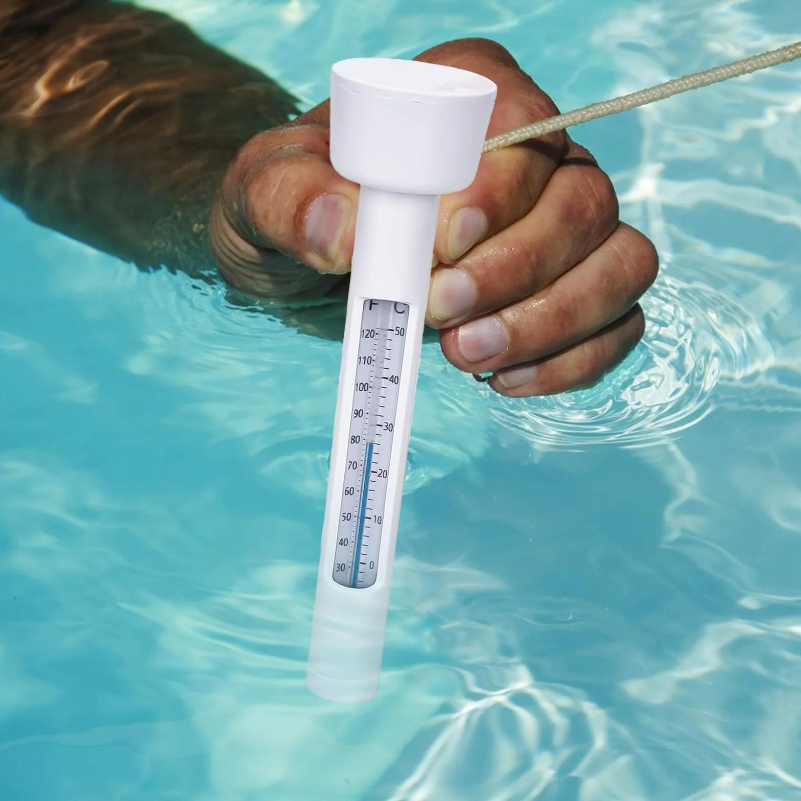 Termómetro de piscina irrompible flotante, 2 unidades, para agua jacuzzi interior exterior