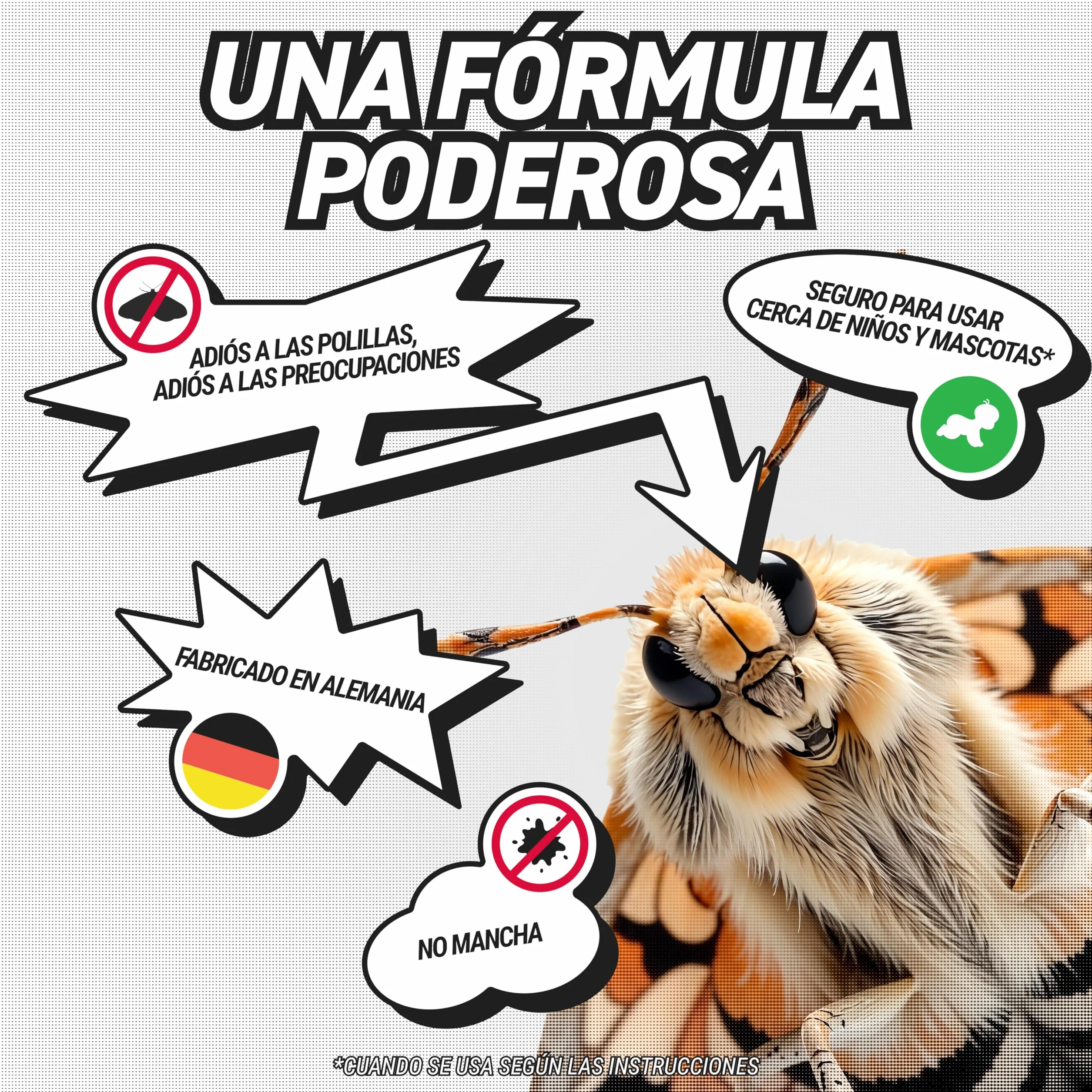 RepellShield® Spray Antipolillas para Ropa Armario y Cocina 250ml - Alternativa a Trampas Polillas