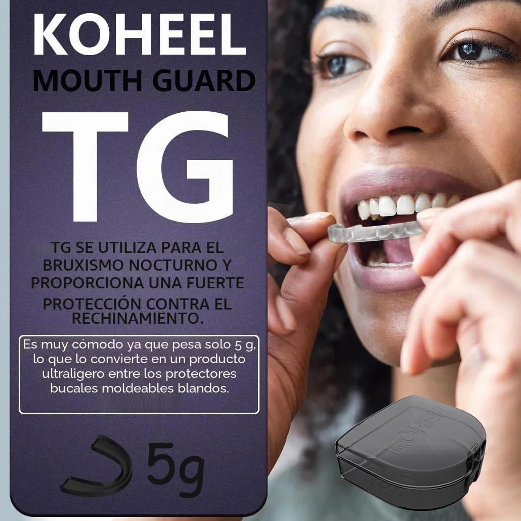KOHEEL TG Férula Dental para Bruxismo, Protector Dental Nocturno (5 Unidades)