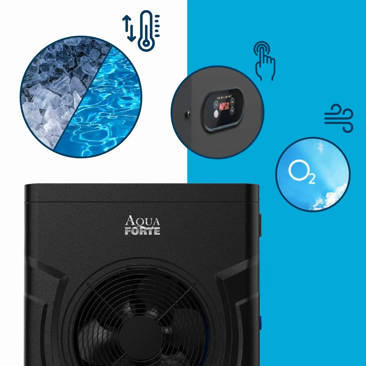 AquaForte Bomba de Calor 3 kW 4,1 AMP 0,9 kW 19 kg 425 x 290 x 431 mm ABS