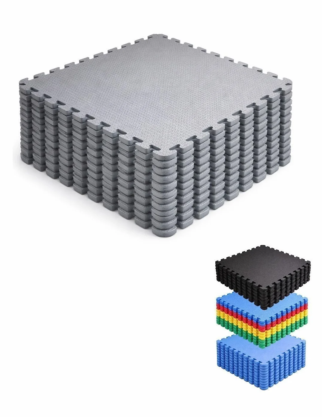 Esterilla Fitness Puzzle Suelos para Gimnasio 60x60cm 10mm Goma Espuma