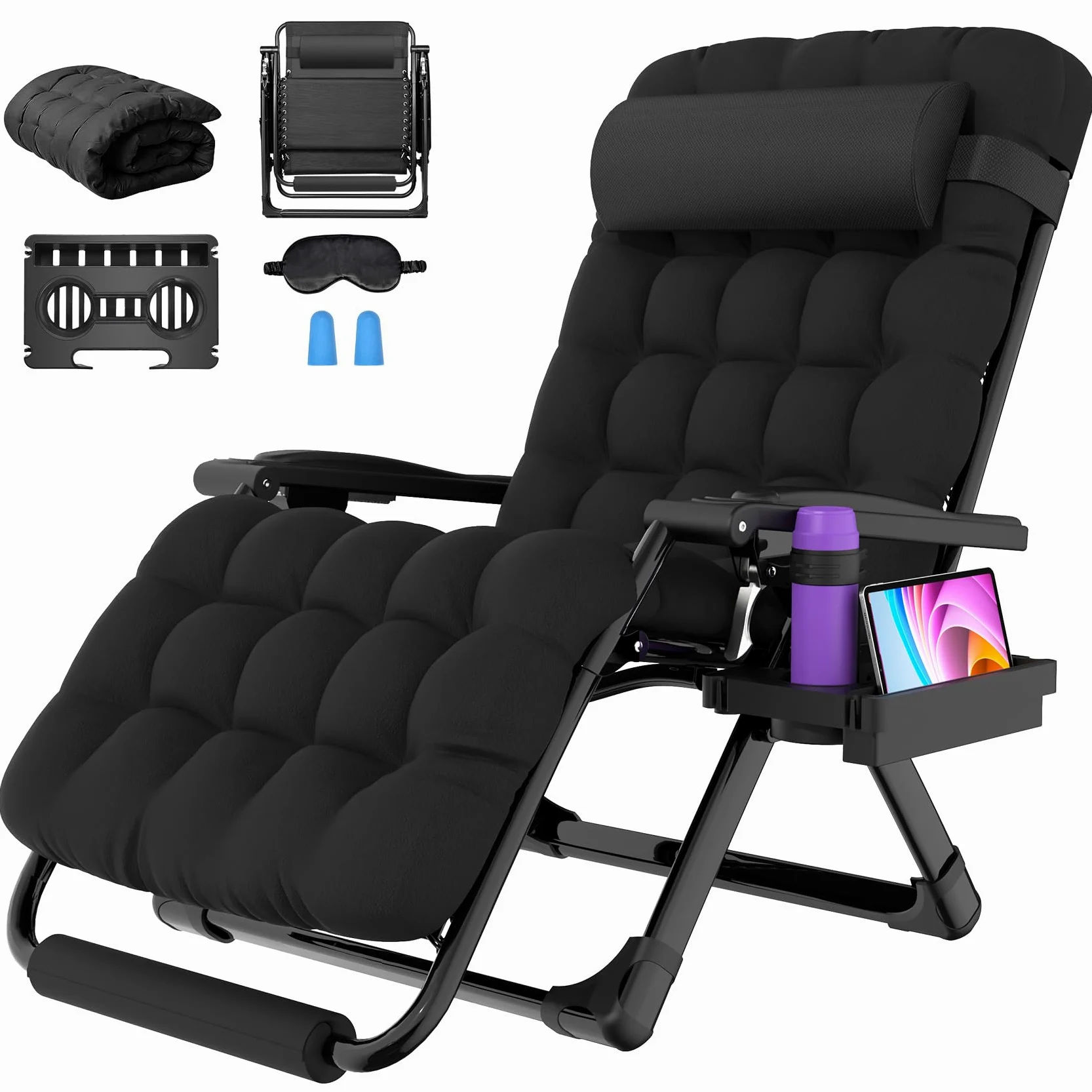 Suteck BZ-2015-214 Silla de Gravedad Cero, Acero aleado, Tinta, XXL-33 Inch
