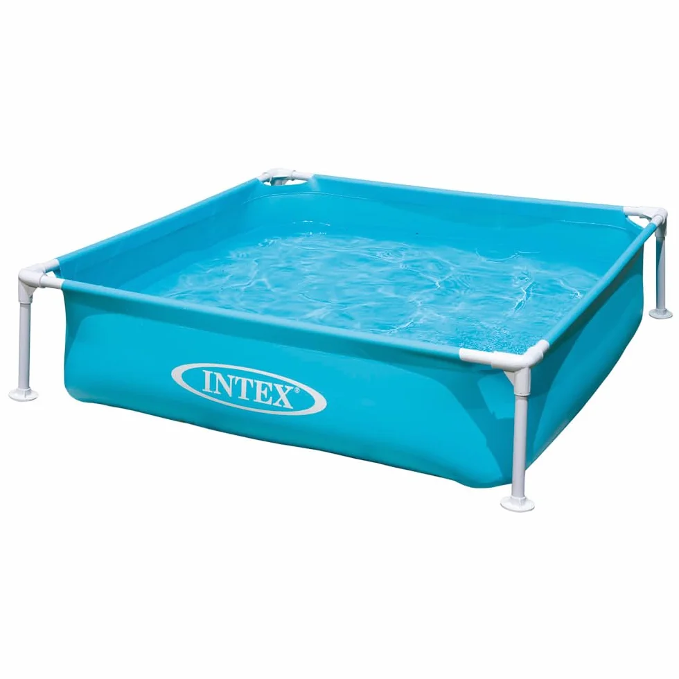 Intex Piscina Desmontable Cuadrada Tubular Infantil 122x122x30 cm 342 litros Vinilo Resistente