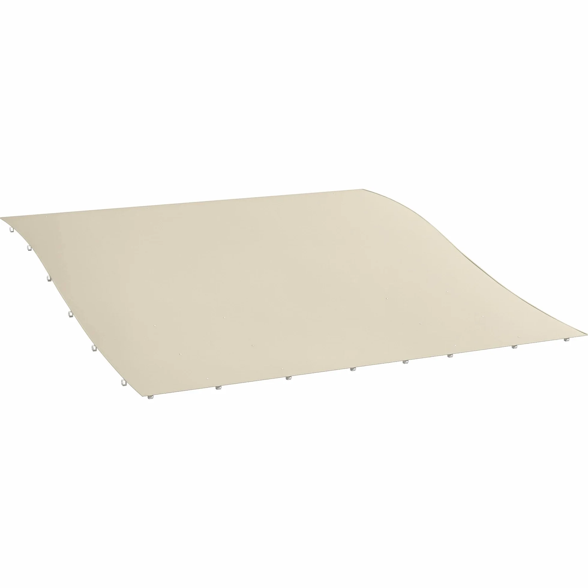 Outsunny Lona de Recambio para pérgola de jardín 3x3 m con 16 Agujeros de Drenaje, Ganchos y Anillas, Cubierta de poliéster para pérgola de Gazebo, Beige
