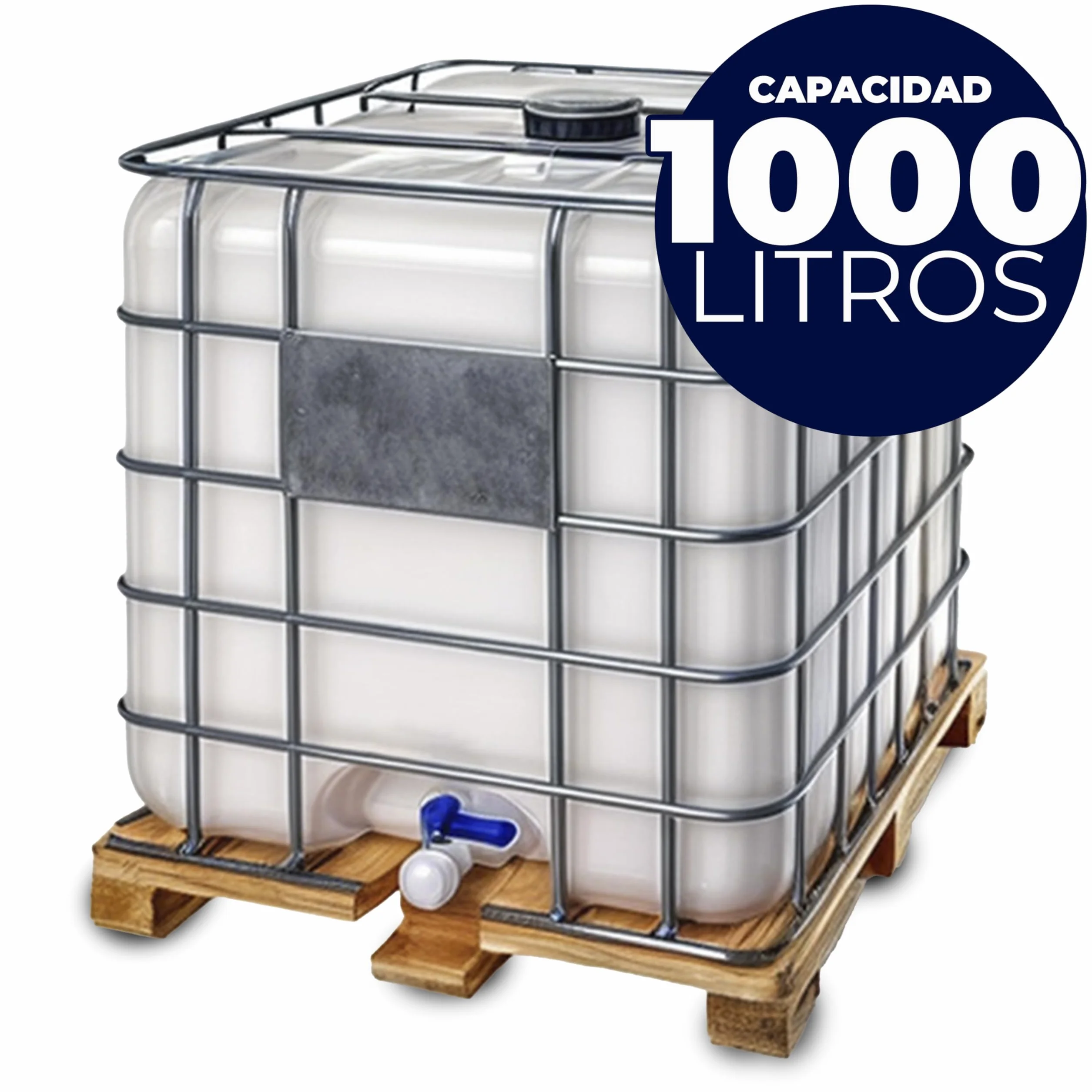 IBC-GRG Contenedor depósito 1000 litros con palet de madera