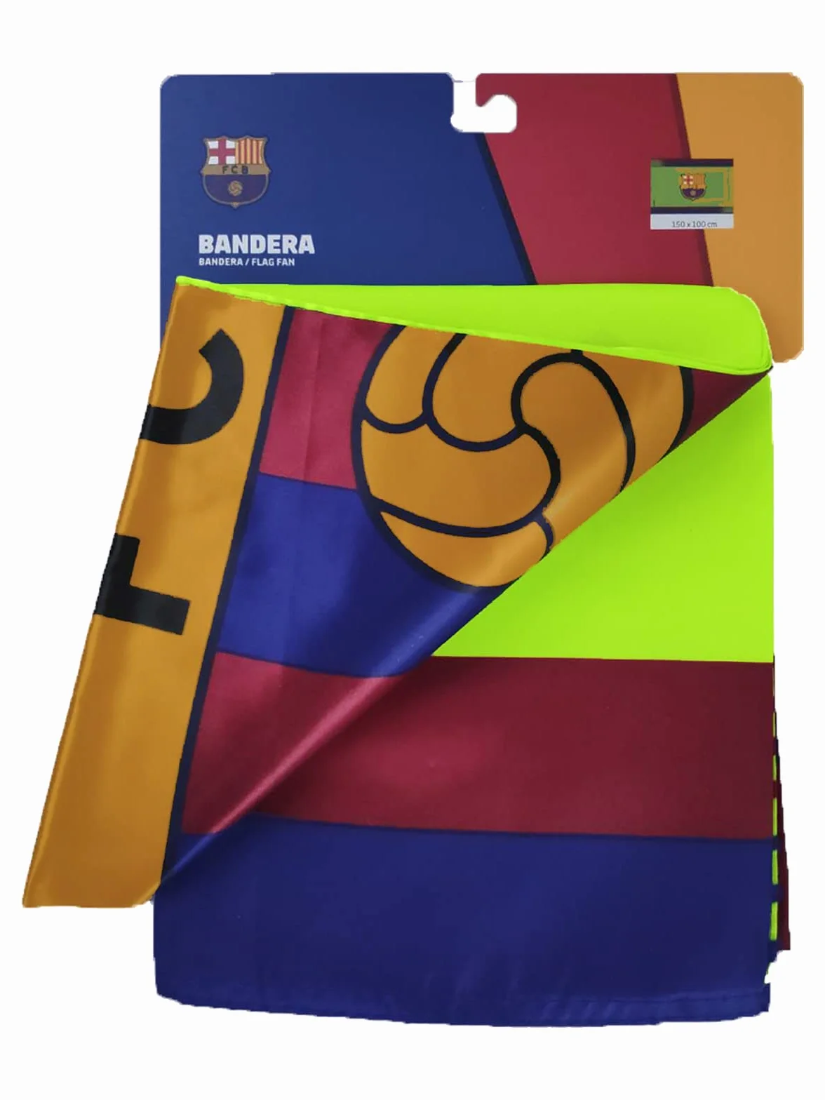 Bandera FC Barcelona Fluor 150x100 cm Polyester 100% Exterior e Interior