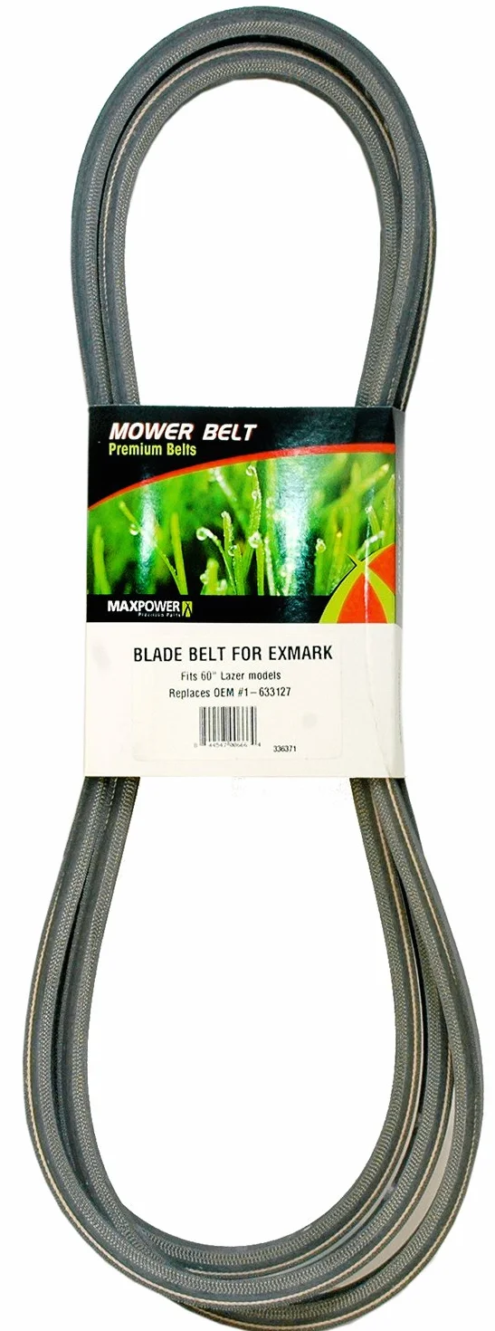 Maxpower 336371 Correa de cuchilla para cortacésped para cubiertas Exmark Lazer de 60 pulgadas, modelo 1-633127