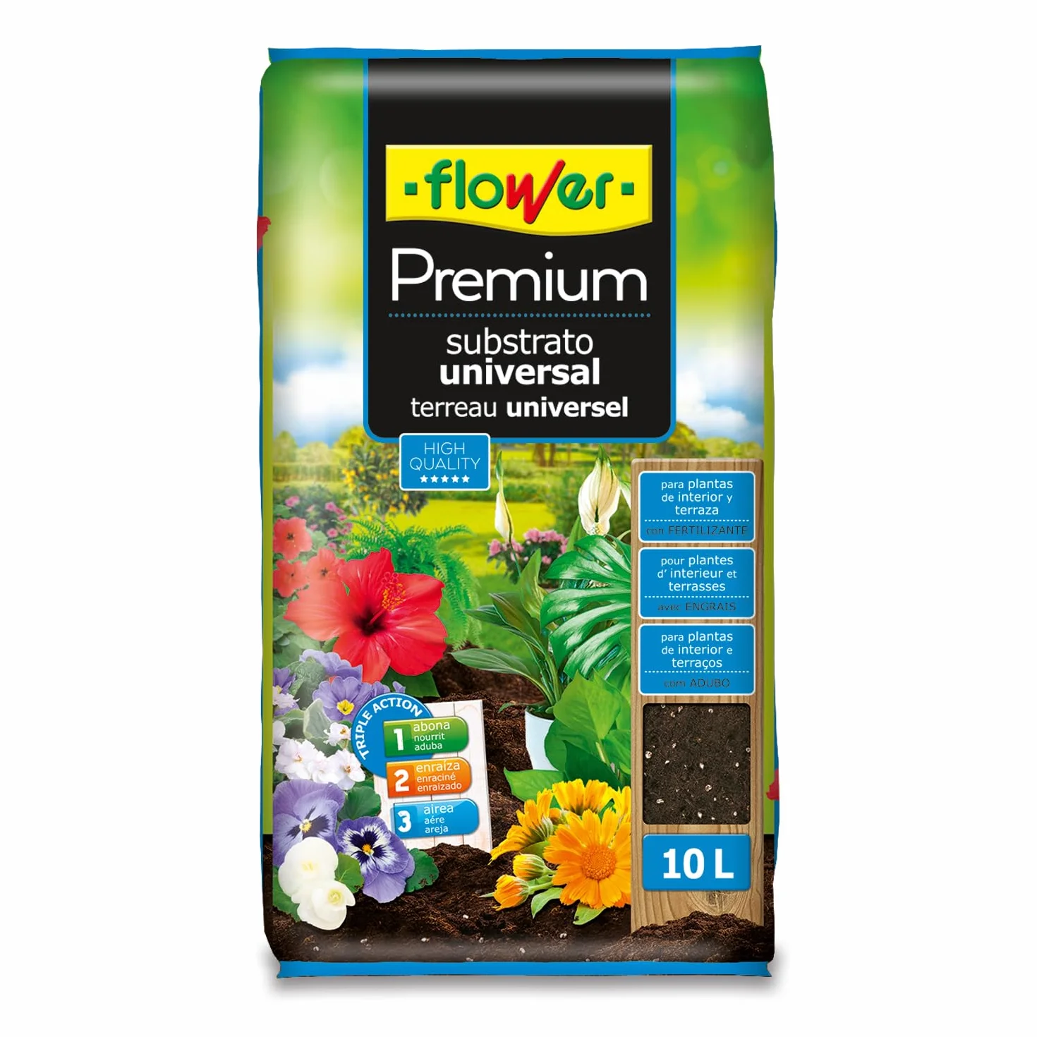 Sustrato Universal Premium 10 L con Perlita y Fibra de Coco para Plantas Interior y Exterior