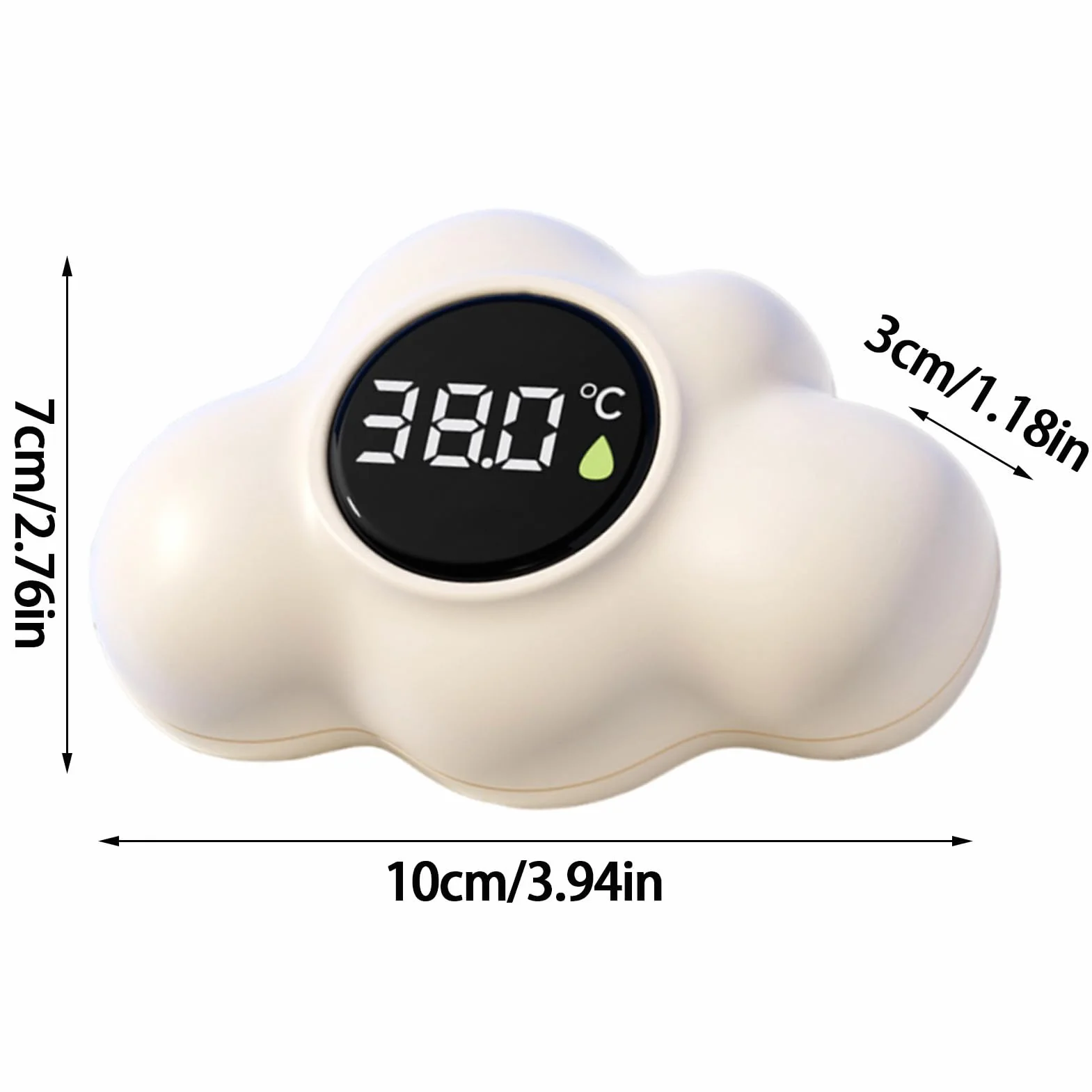 Termómetro de Baño Impermeable 16x29x14cm Sensor Flotante LED Pantalla