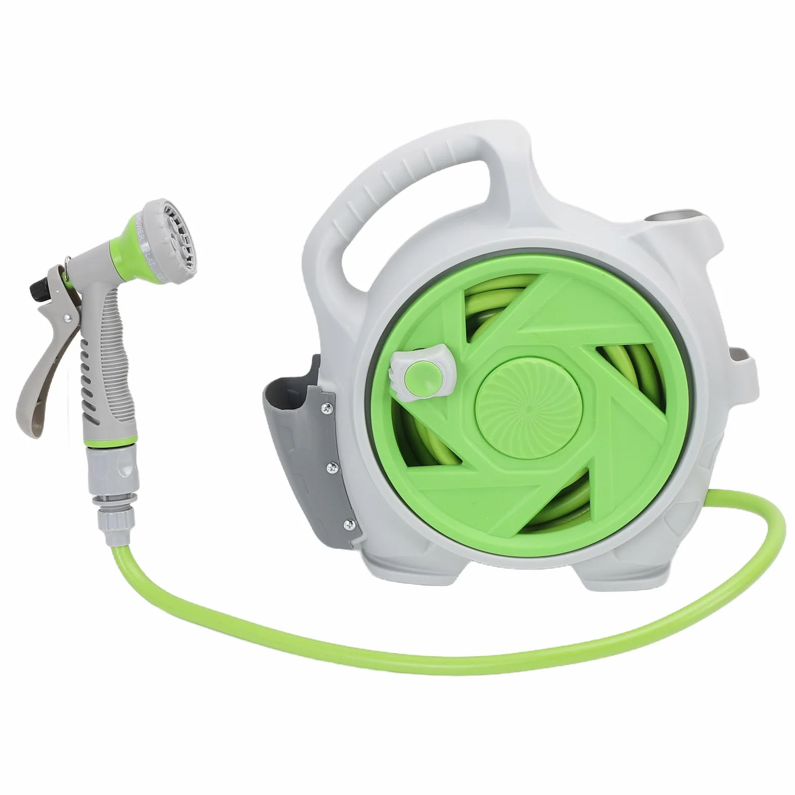 Carrete de Manguera de Agua Portátil, Solución de Almacenamiento Práctica para Balcón, Jardín, Material Plástico de Caucho Ligero