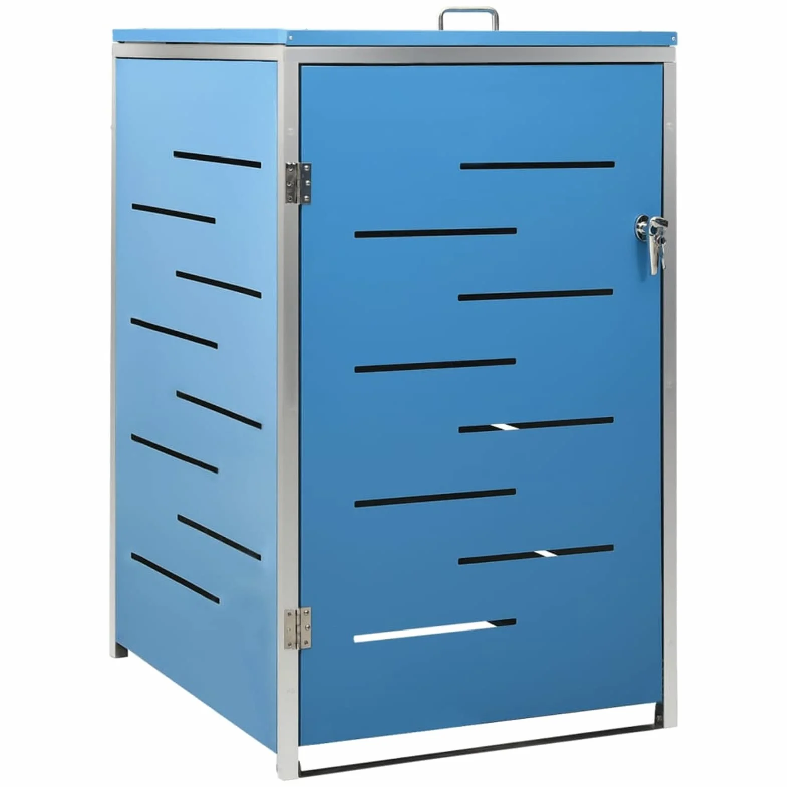 Chusui Cobertizo contenedor Basura Individual Acero INOX 69x77,5x115cm